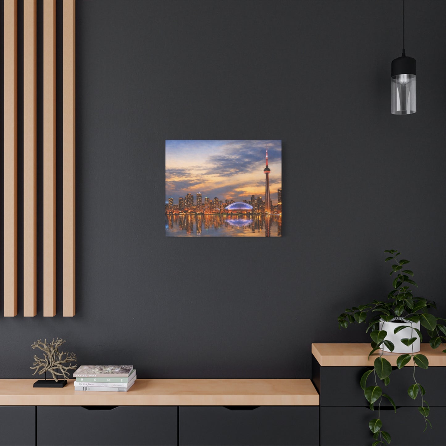 Toronto Skyline Matte Stretched Canvas, Toronto Skyline Canvas Wall Art, Urban City Art Print