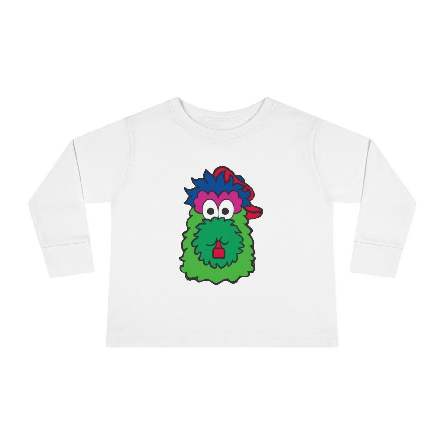 Funny Long Sleeve Shirt for Kids | Cartoon Baseball Team Mascot