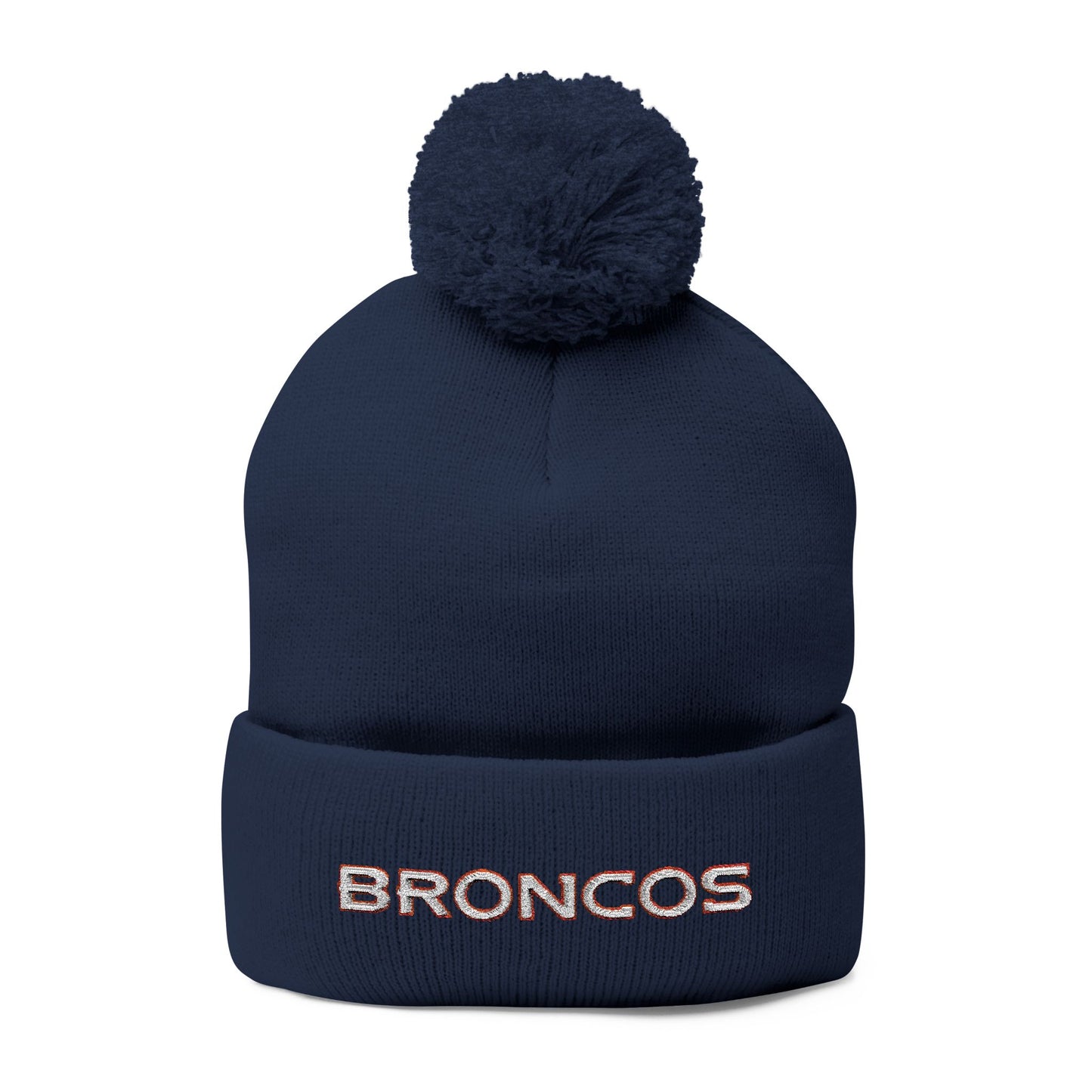 Broncos Knit Beanie Hat | Denver Broncos Winter Cap | Embroidered Broncos Hat | Football Fan Gift | Denver Game Day Beanie