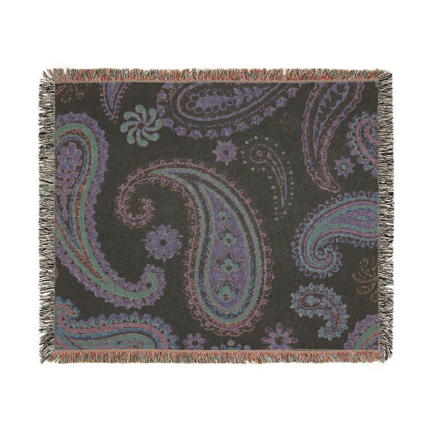 Paisley Woven Throw Blanket | Retro Chic Home Decor