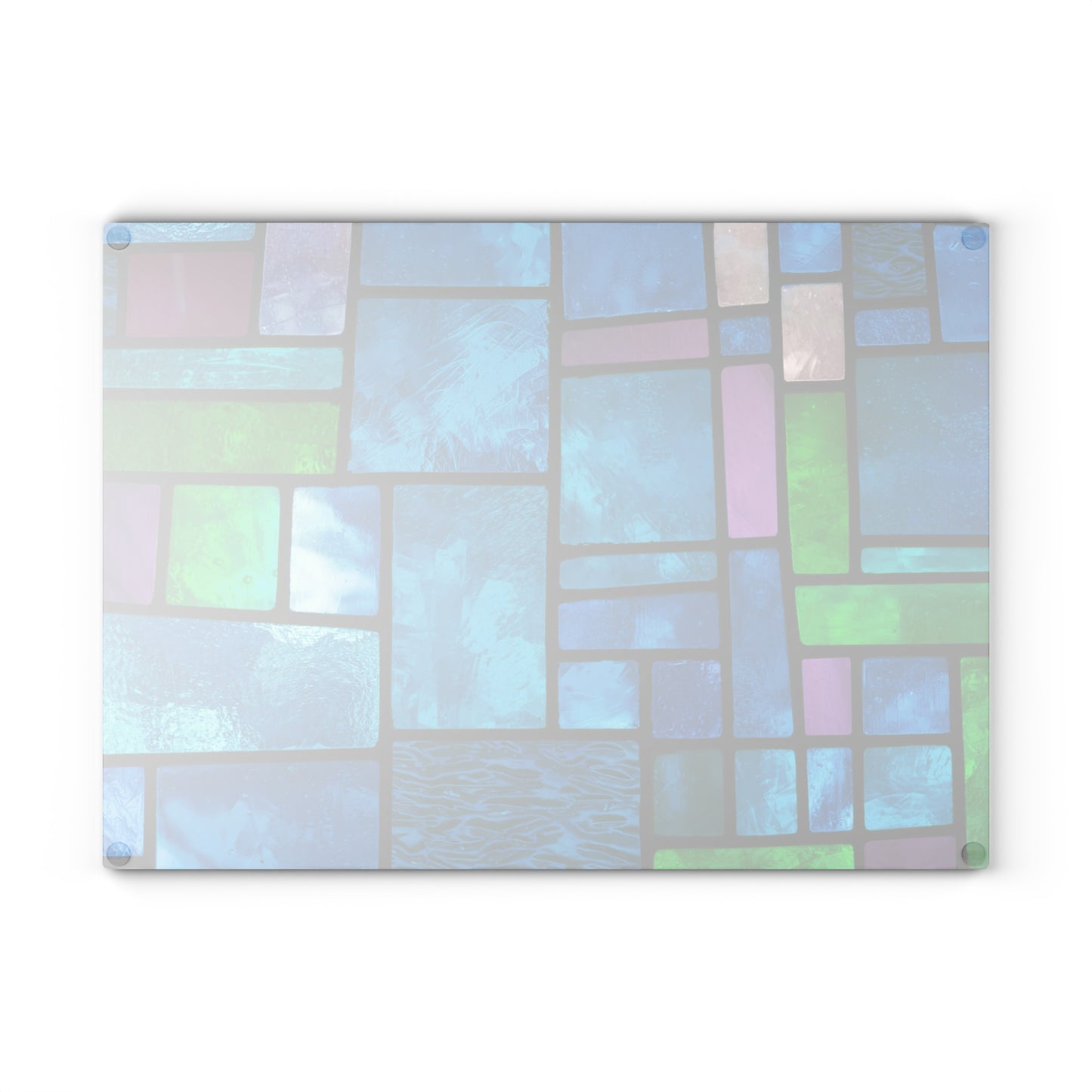 Blue Green Stained Glass Cutting Board | Mosaic Kitchen Decor