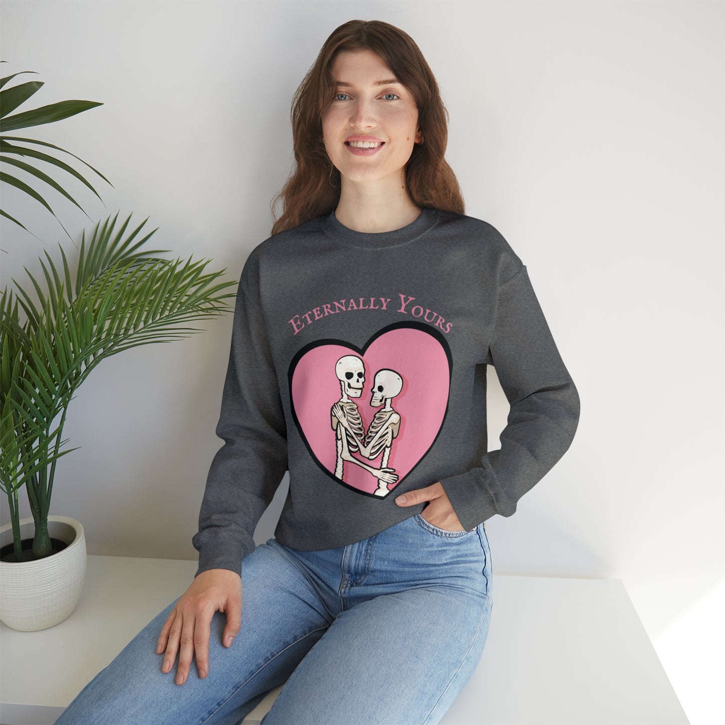 Skeleton Love Wedding Anniversary Halloween Sweatshirt