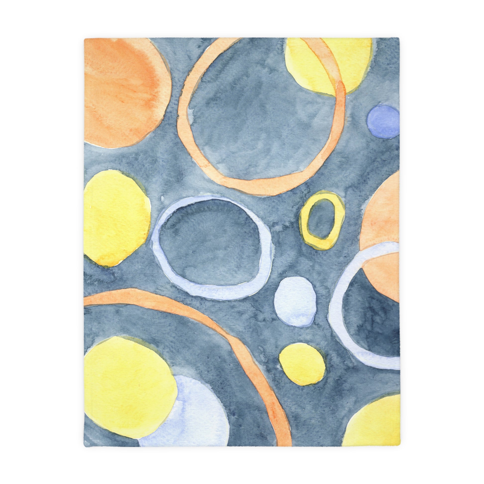 Colorful abstract pattern with circles on a textured background