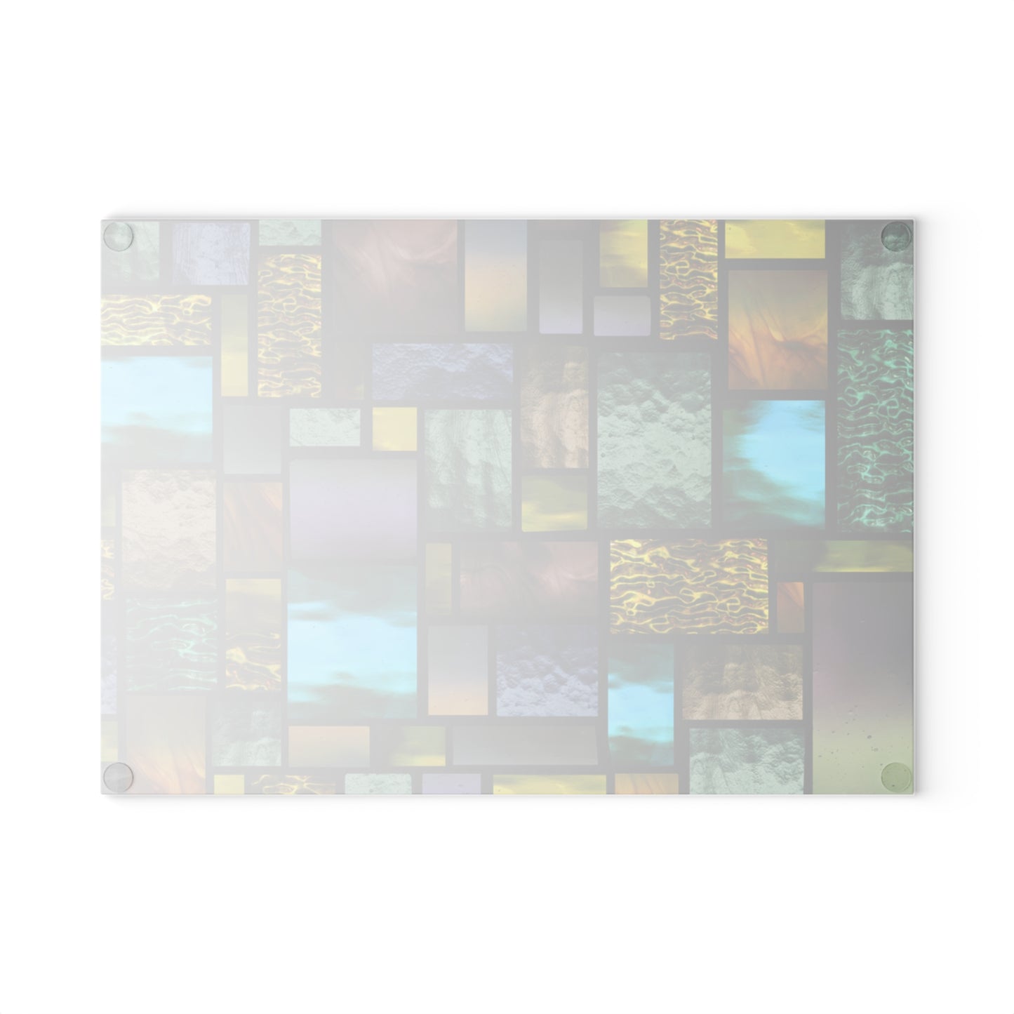 Stained Glass Mosaic Glass Cutting Board | Colorful Kitchen Decor