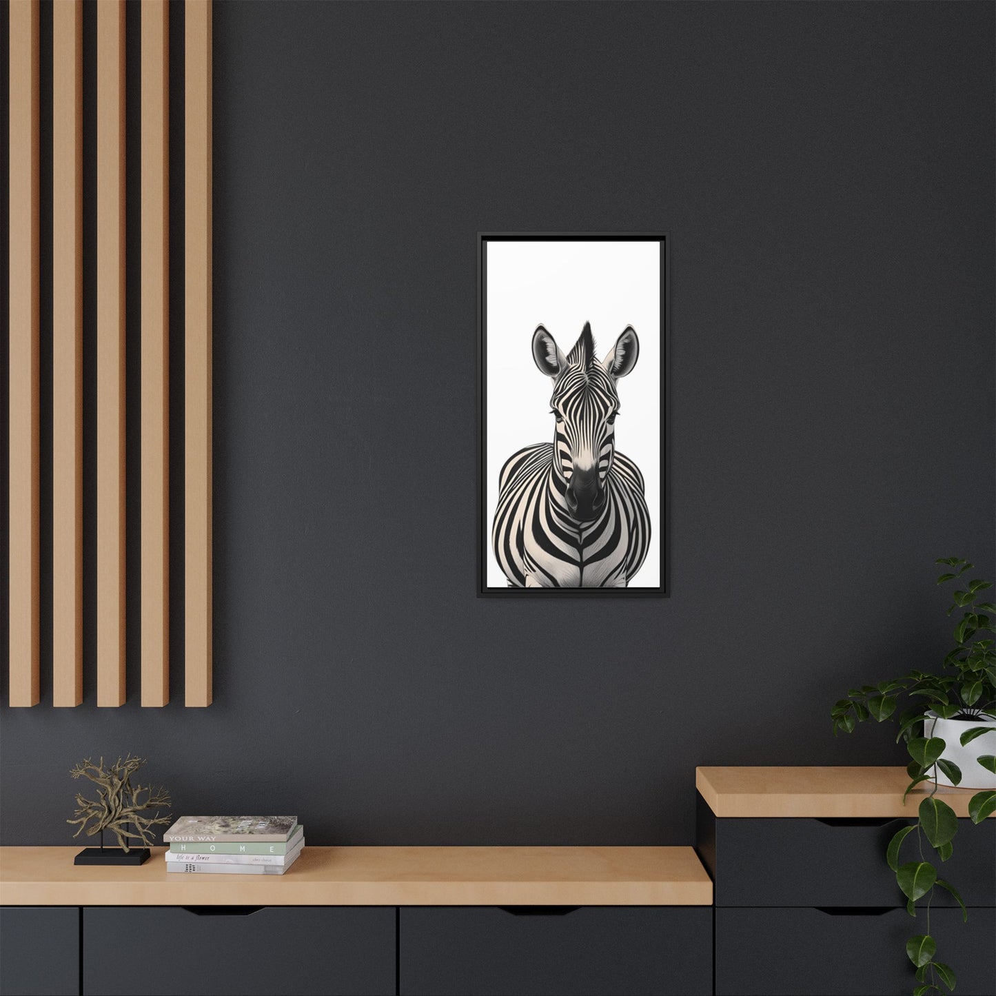 Striking Zebra Wall Art Black & White Wildlife Photography Print, Safari Animal Home Decor, Zebra Lover Nursery Room Gift