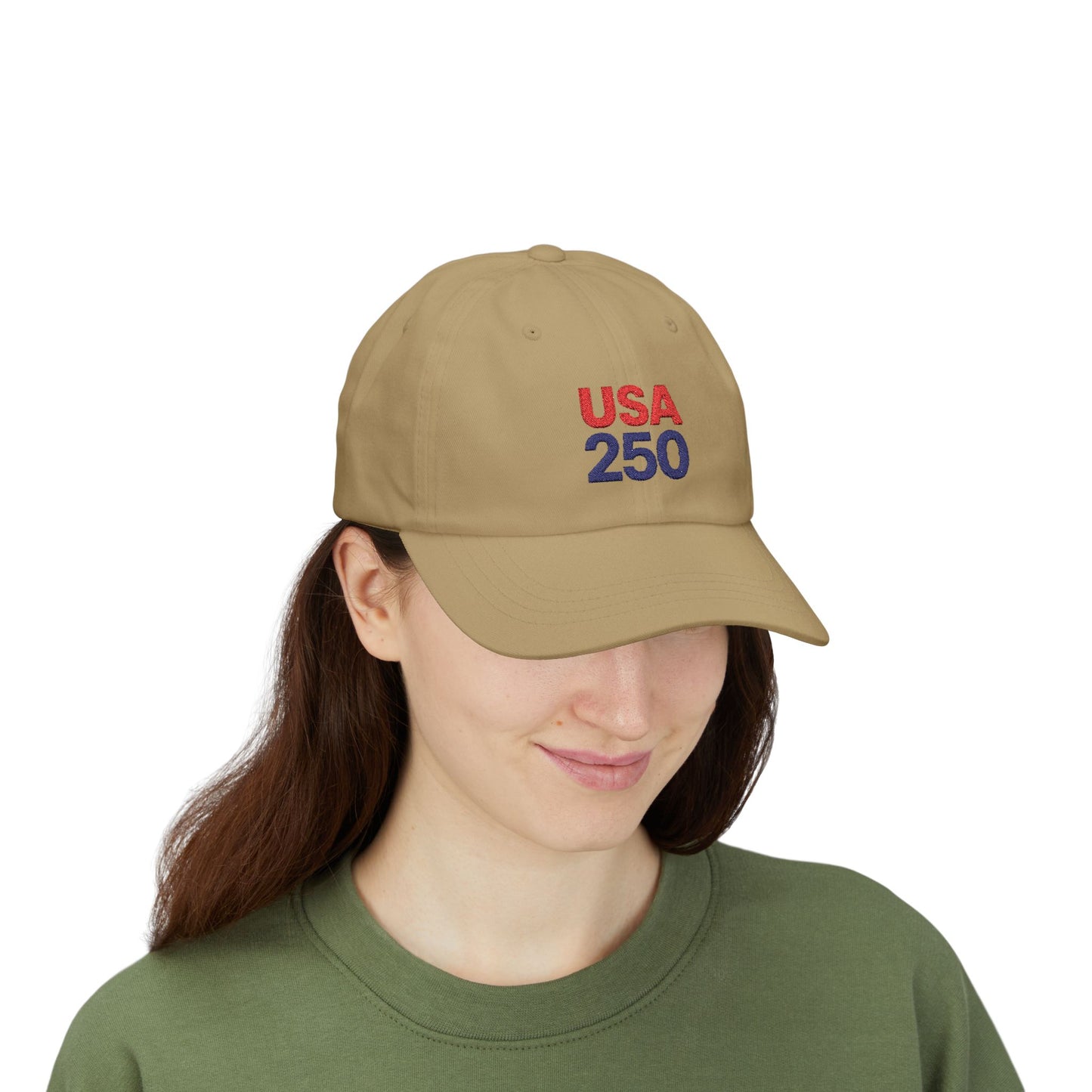 USA 250 Embroidered Dad Hat, Classic Patriotic Cap, Celebrate 250 Years of USA