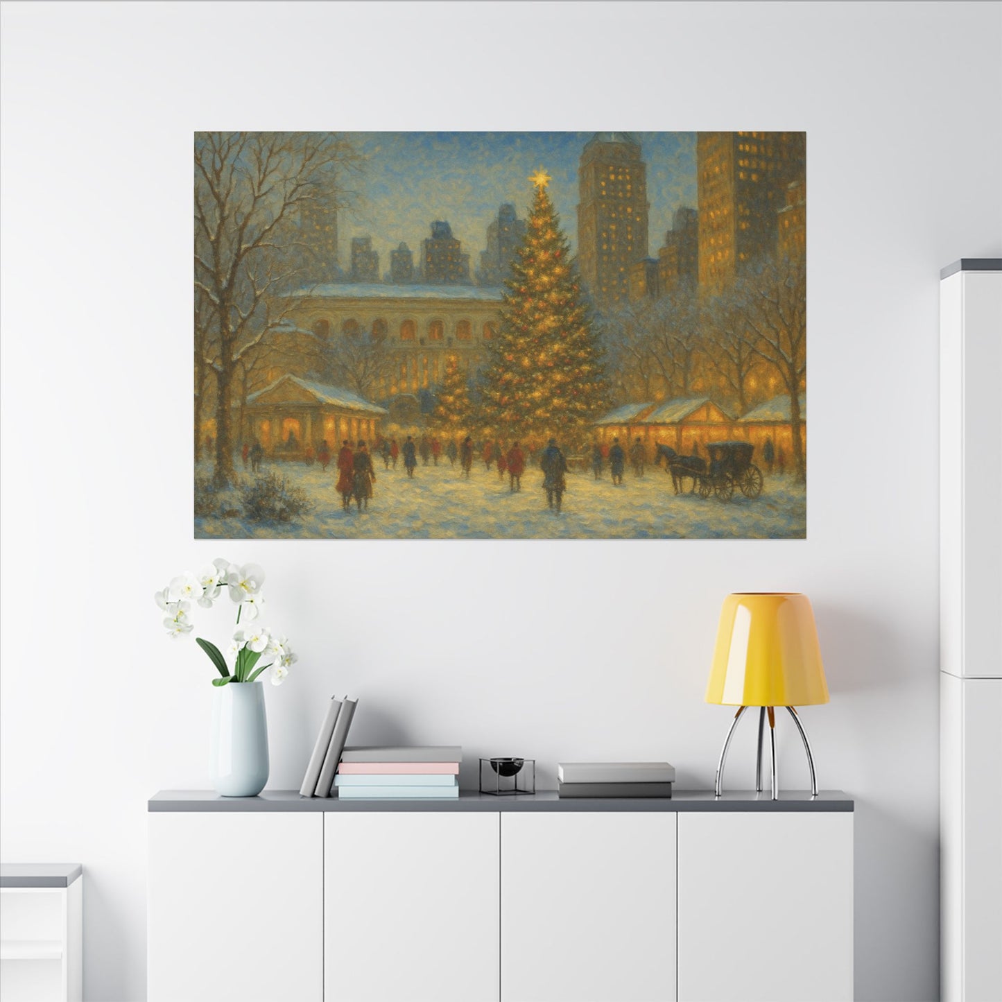 Bryant Park Christmas Tree Canvas – NYC Holiday Magic