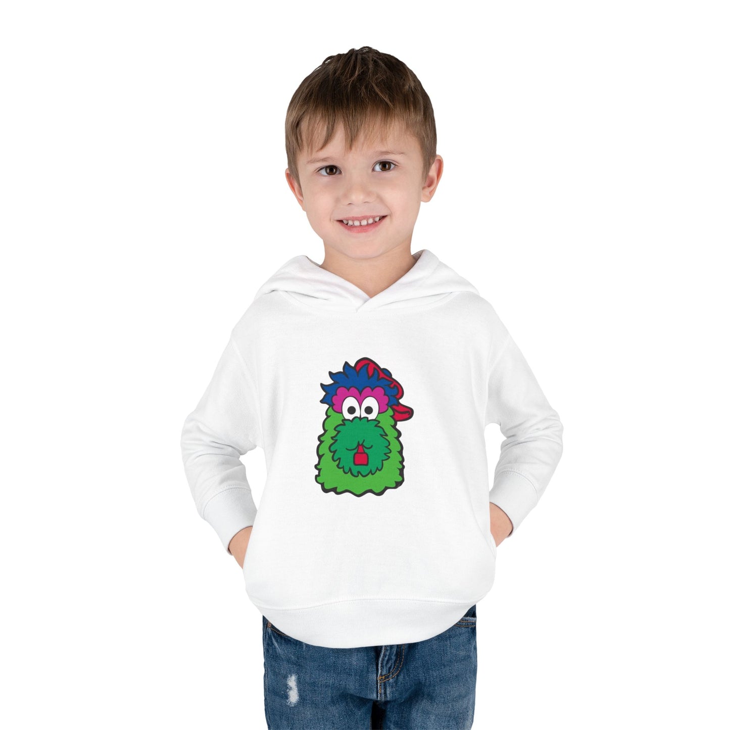 Mascot Cartoon Toddler Hoodie Sweatshirt | Kids Baseball Fan Gift
