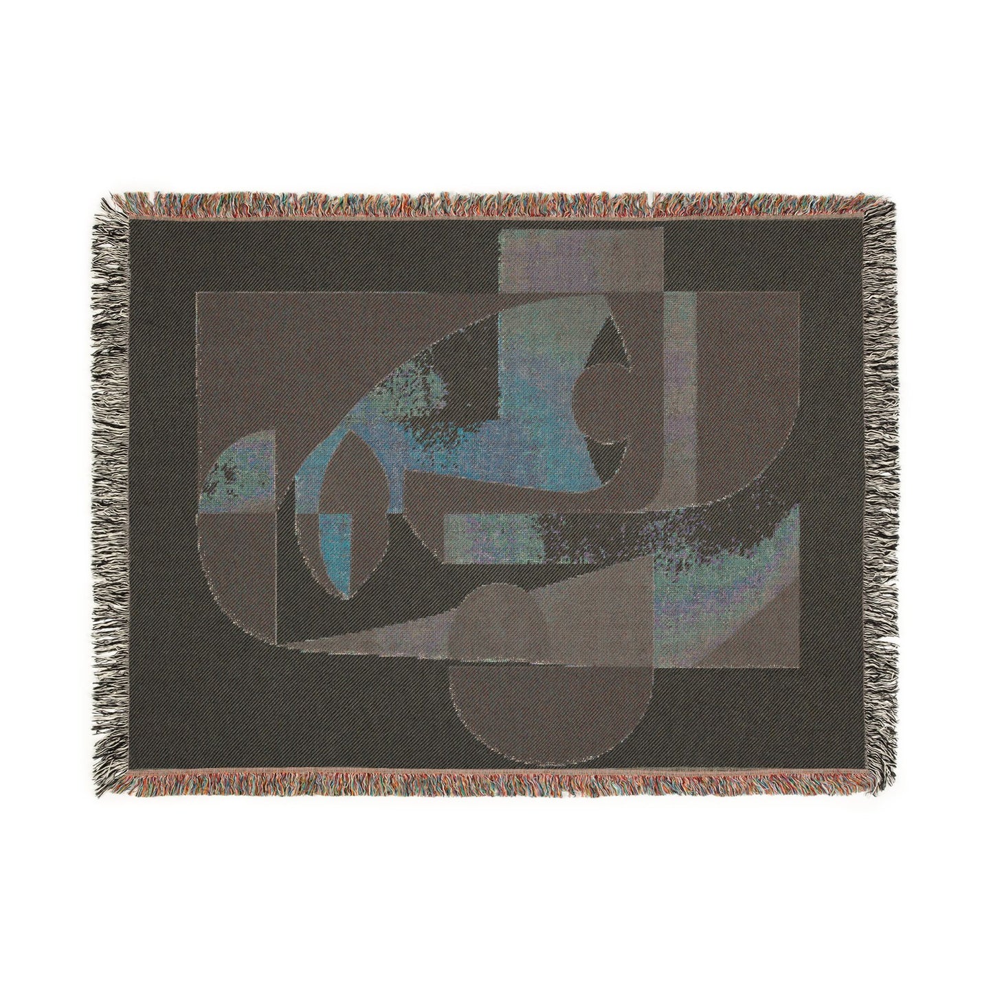 Mid-Century Geometric Woven Throw | Minimalist Boho Home Decor