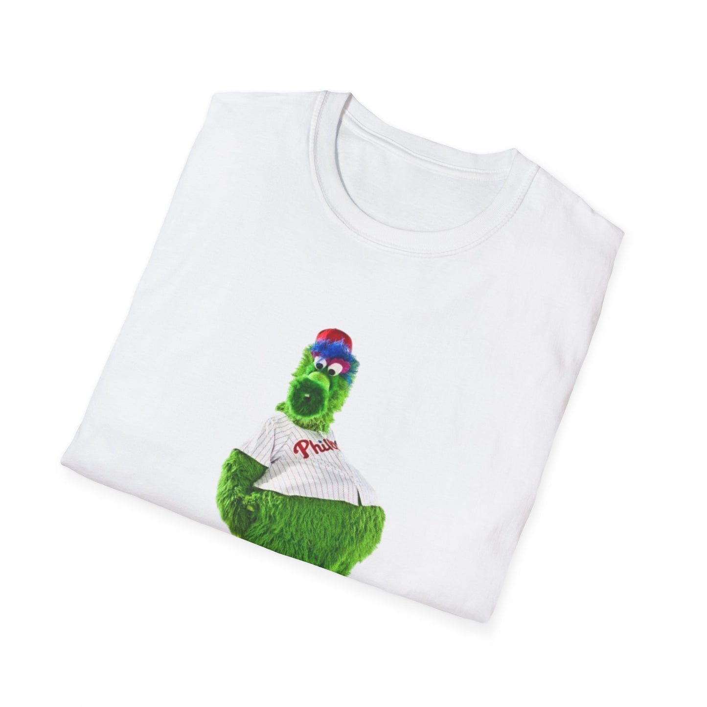 Cartoon Baseball Mascot T-Shirt | Funny Green Character Tee for Sports Lovers