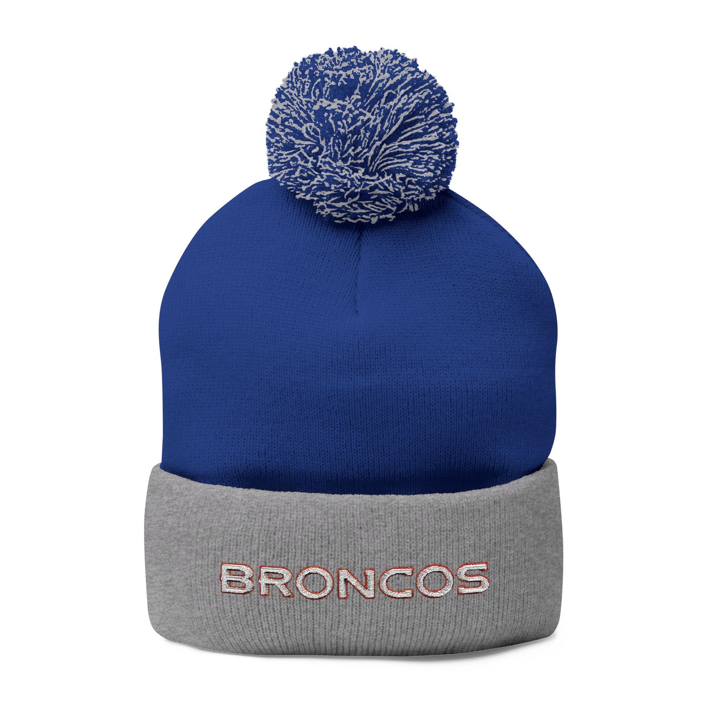 Broncos Knit Beanie Hat | Denver Broncos Winter Cap | Embroidered Broncos Hat | Football Fan Gift | Denver Game Day Beanie