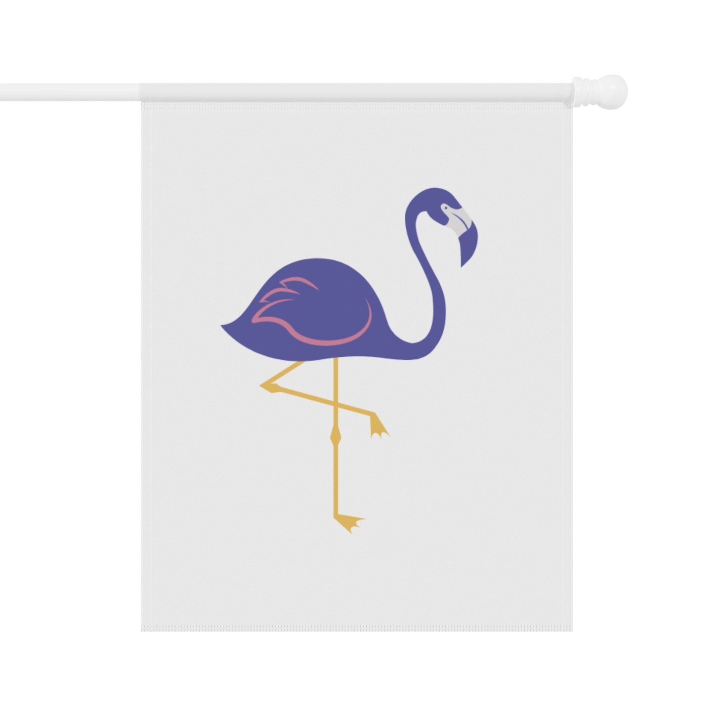 Flamingo design on a white background