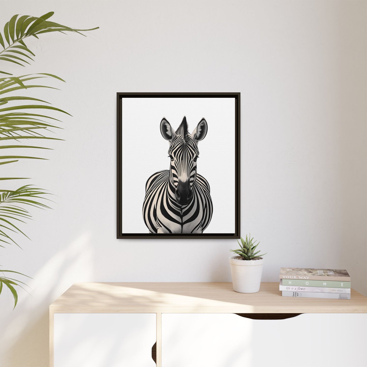 Striking Zebra Wall Art Black & White Wildlife Photography Print, Safari Animal Home Decor, Zebra Lover Nursery Room Gift