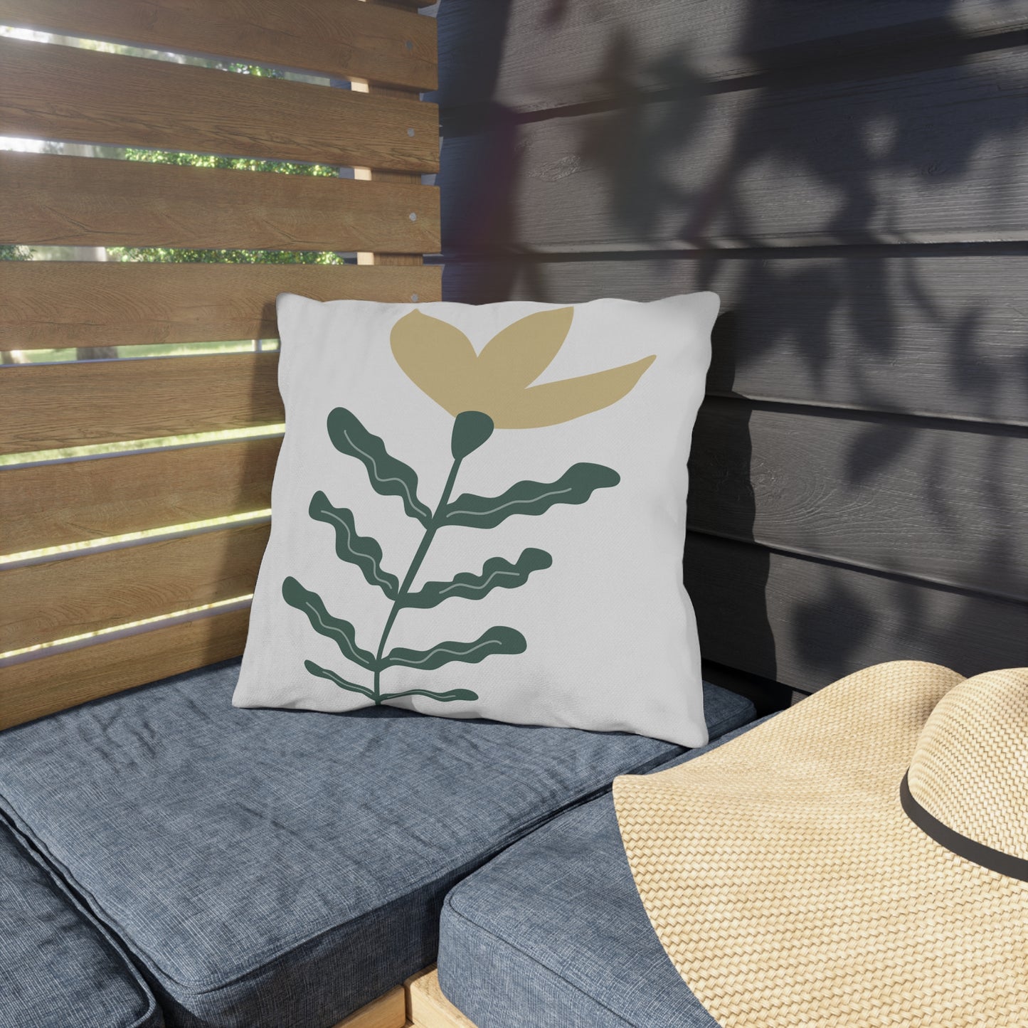 Floral Outdoor Throw Pillow | Garden Patio Decorative Cushion