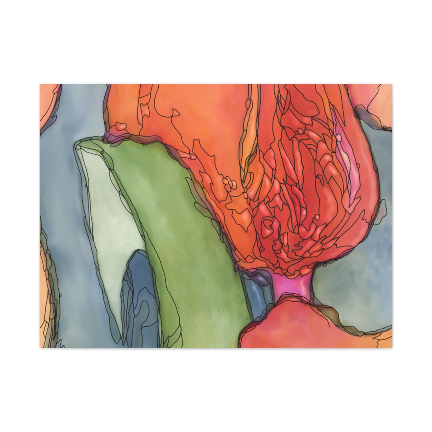 Abstract Pastel Canvas Wall Art | Modern Matte Stretched Canvas Decor