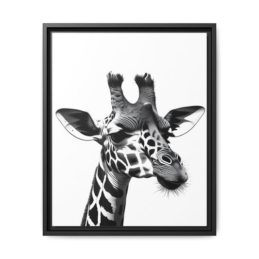 Adorable Baby Giraffe Wall Art Black & White Wildlife Photography Print, Cute Safari Animal Home Decor, Giraffe Lover Gift