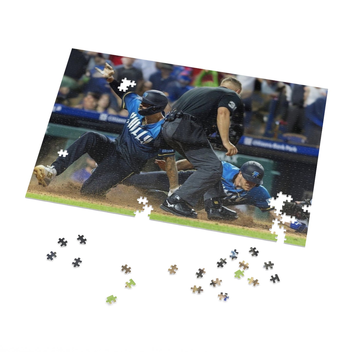 Nick Castellanos & J.T. Realmuto Double Slide Puzzle | Phillies Baseball Puzzle 500 1000 2000 Pieces | Collectible Tin | Fan Gift