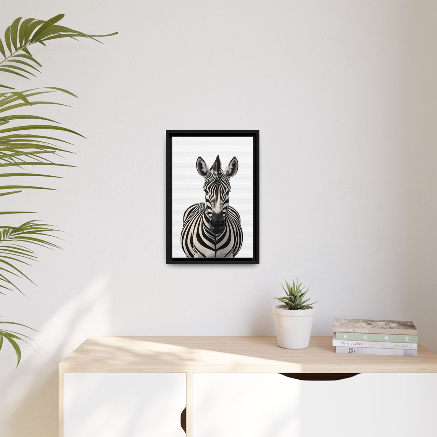 Striking Zebra Wall Art Black & White Wildlife Photography Print, Safari Animal Home Decor, Zebra Lover Nursery Room Gift