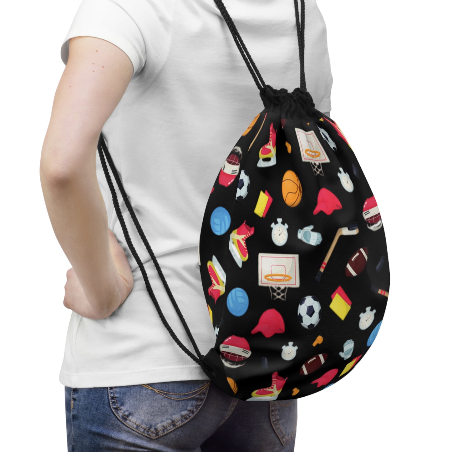 Kids Sports Drawstring Bag | Colorful Cartoon Gym Sack