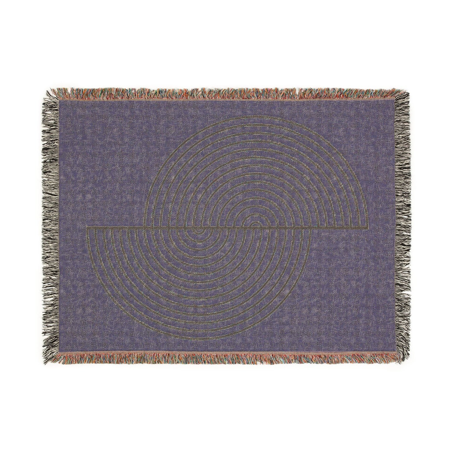 Gray Geometric Woven Throw Blanket | Minimalist Mid-Century Boho Decor