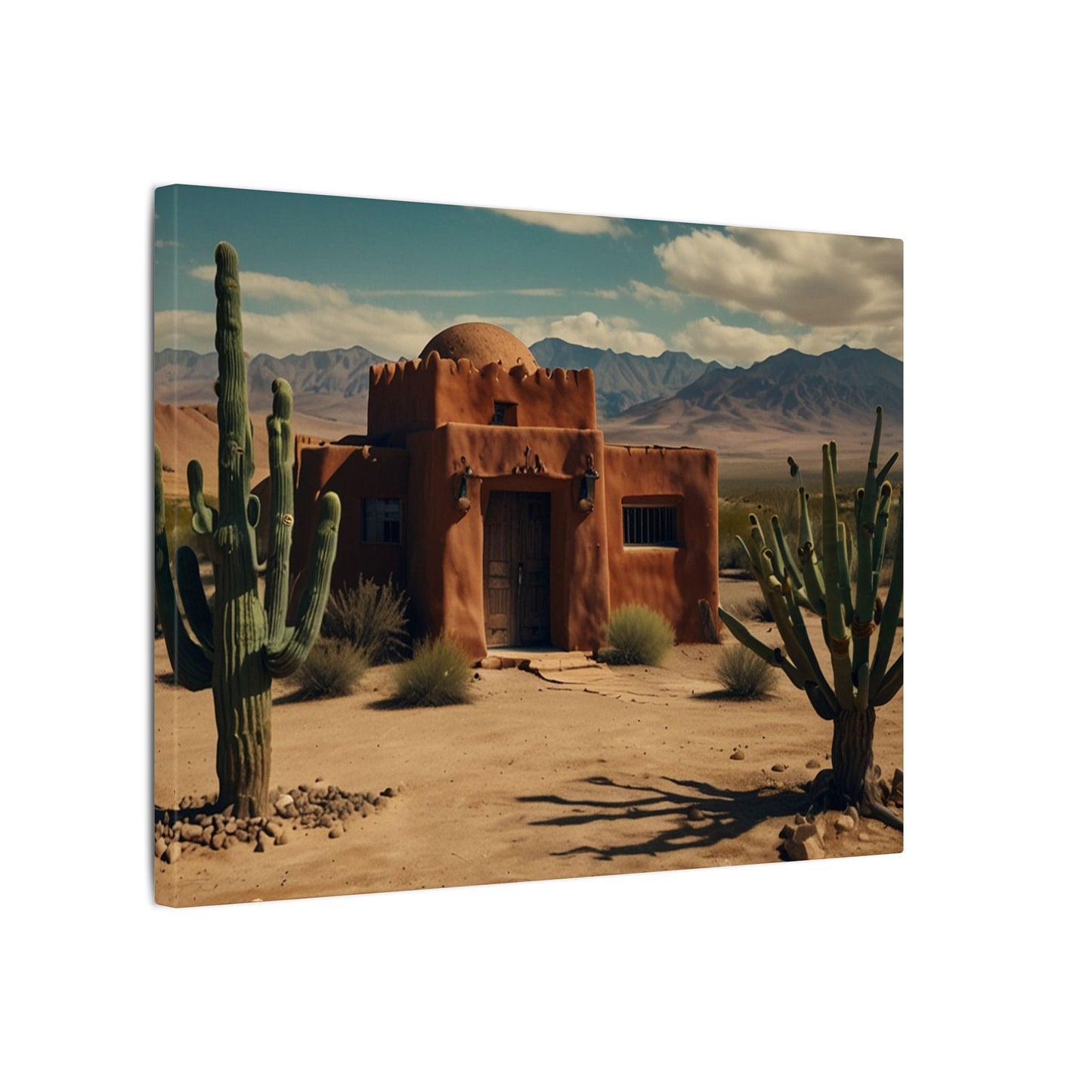 Southwestern Wall Art |  Rustic Desert Scene | Mantle Art Decor