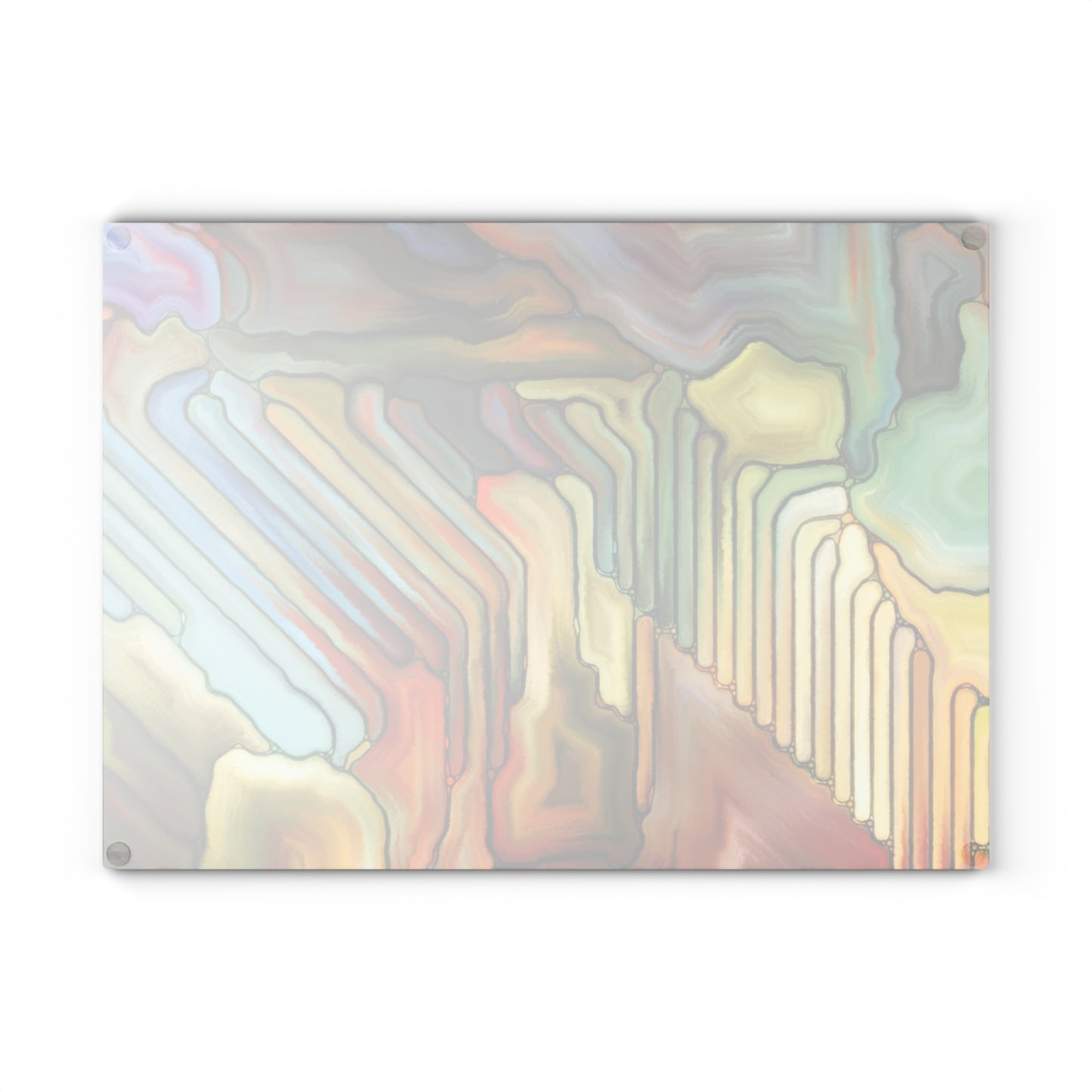 Abstract Geode Glass Cutting Board | Colorful Agate Kitchen Decor