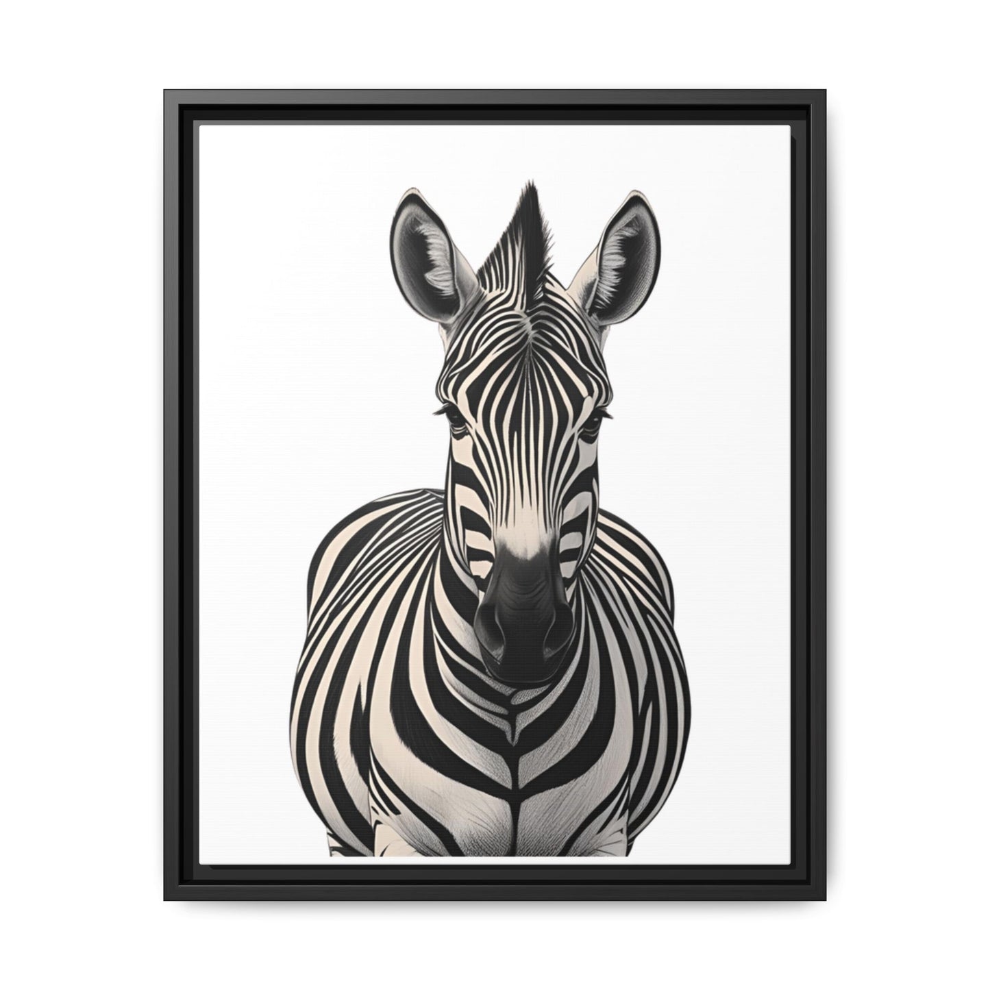 Striking Zebra Wall Art Black & White Wildlife Photography Print, Safari Animal Home Decor, Zebra Lover Nursery Room Gift
