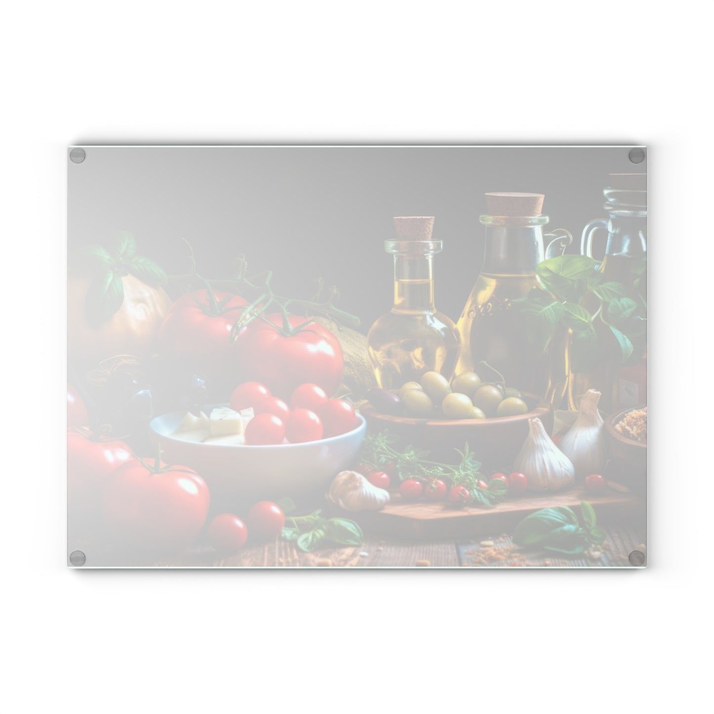Rustic Farmhouse Glass Cutting Board | Kitchen Decor & Chef Gift