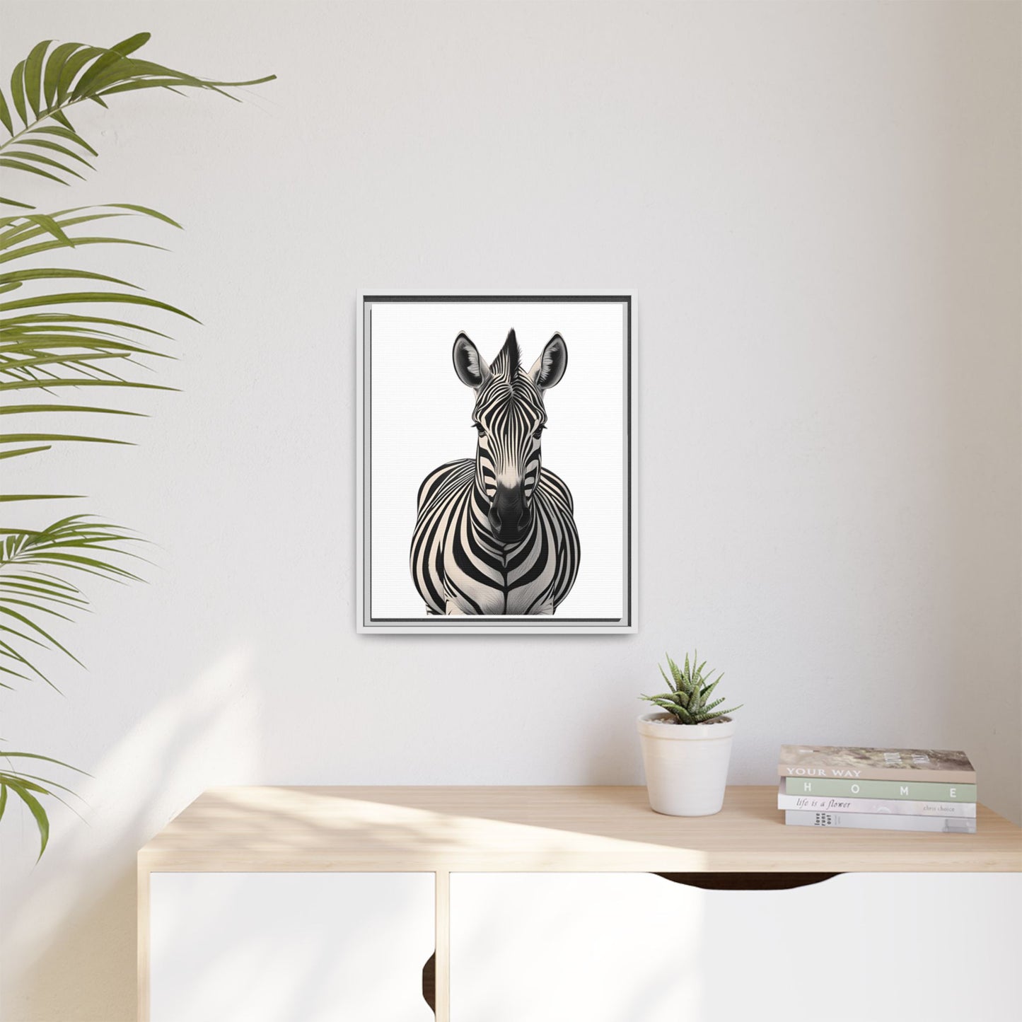 Striking Zebra Wall Art Black & White Wildlife Photography Print, Safari Animal Home Decor, Zebra Lover Nursery Room Gift