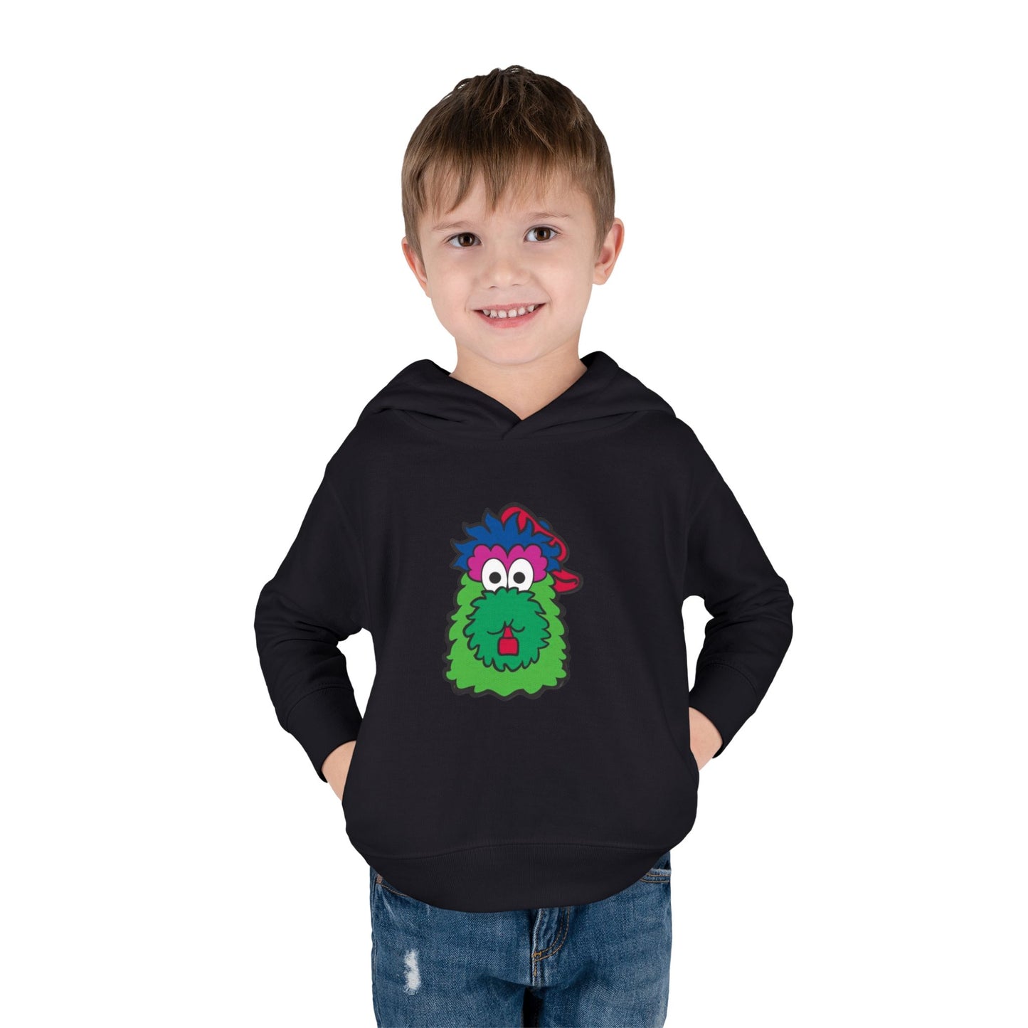 Mascot Cartoon Toddler Hoodie Sweatshirt | Kids Baseball Fan Gift