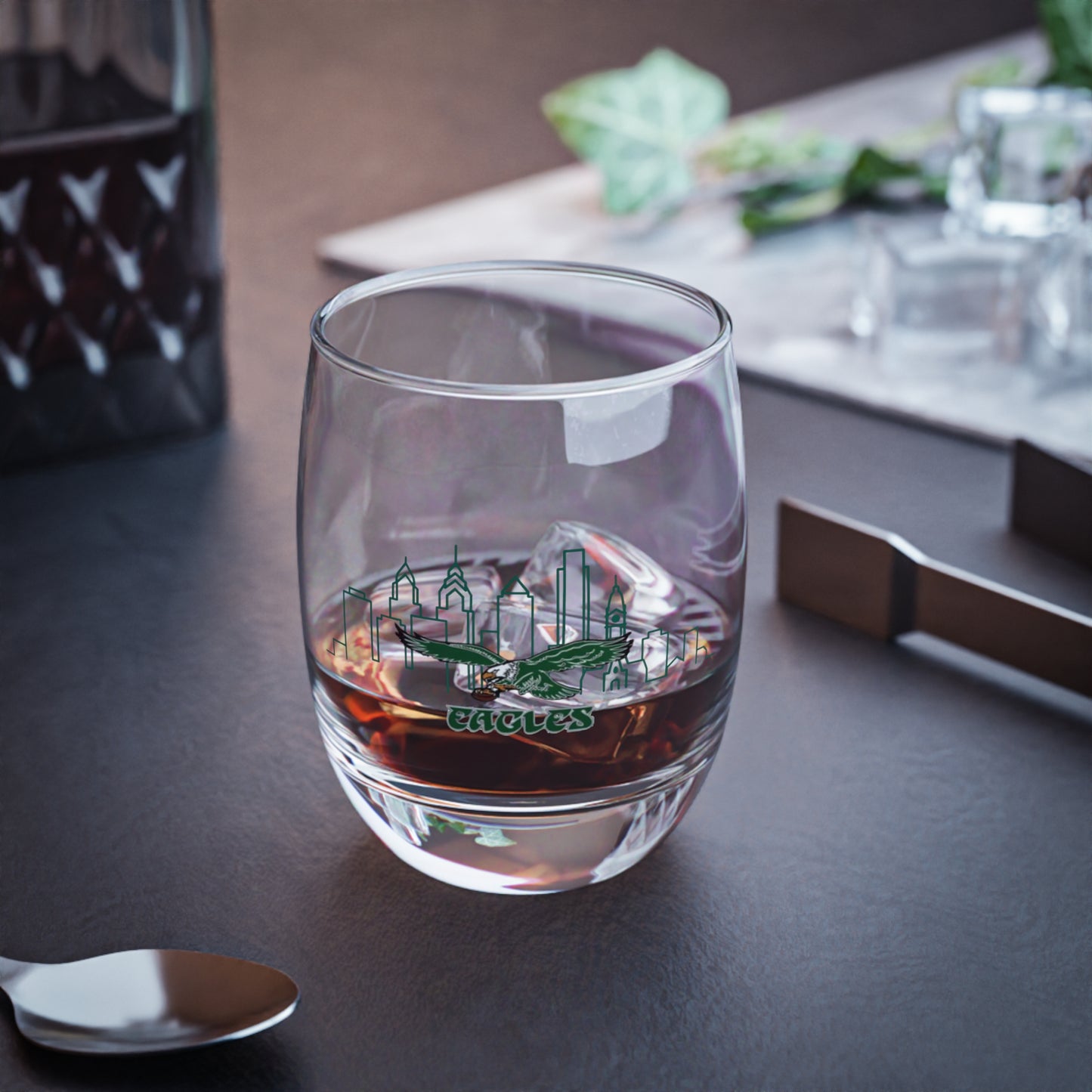 Eagle Whiskey Glass | Philadelphia Skyline Inspired Rocks Glass