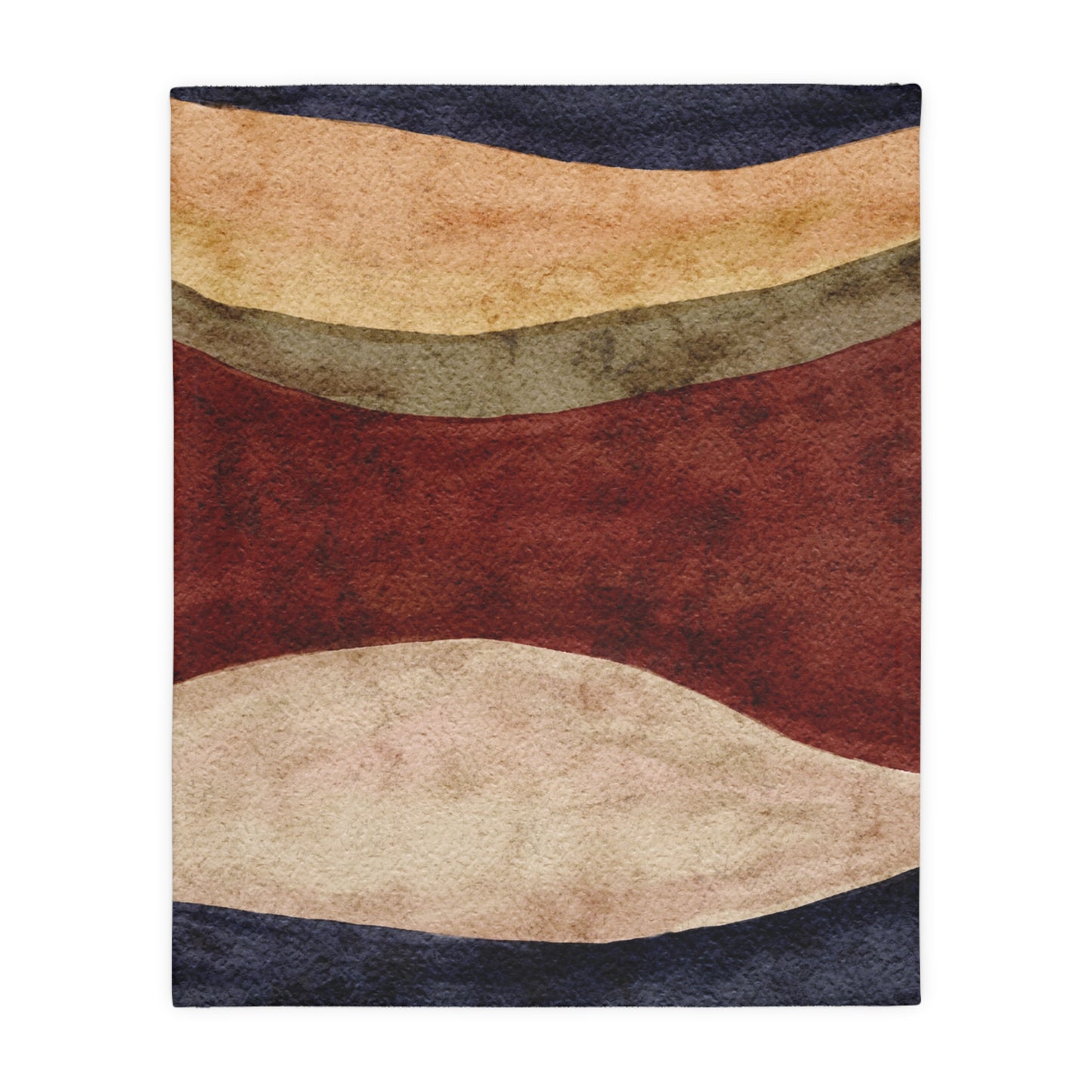 Abstract Earth Tone Throw Blanket | Modern Boho Home Decor