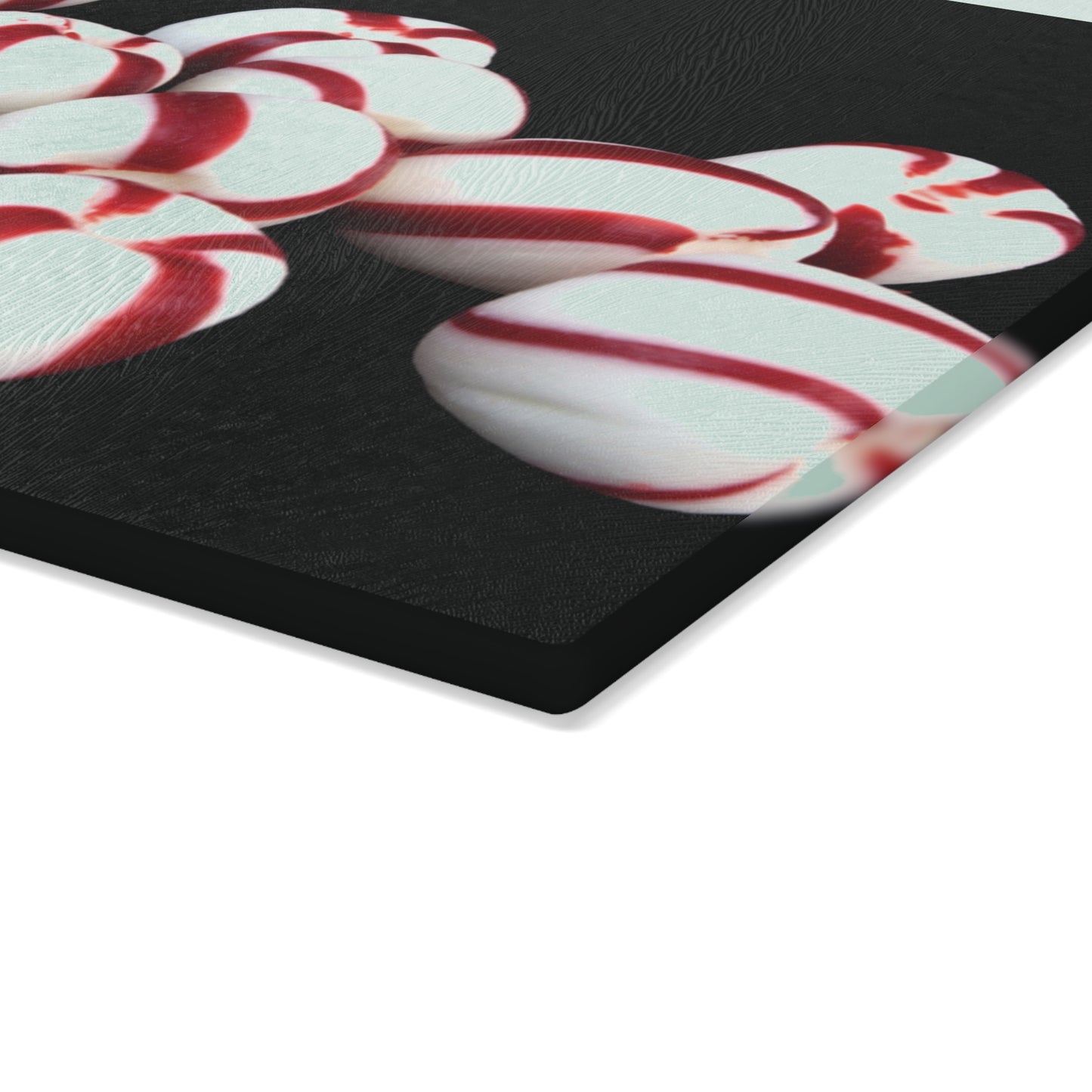 Peppermint Candy Glass Cutting Board | Festive Christmas Kitchen Decor