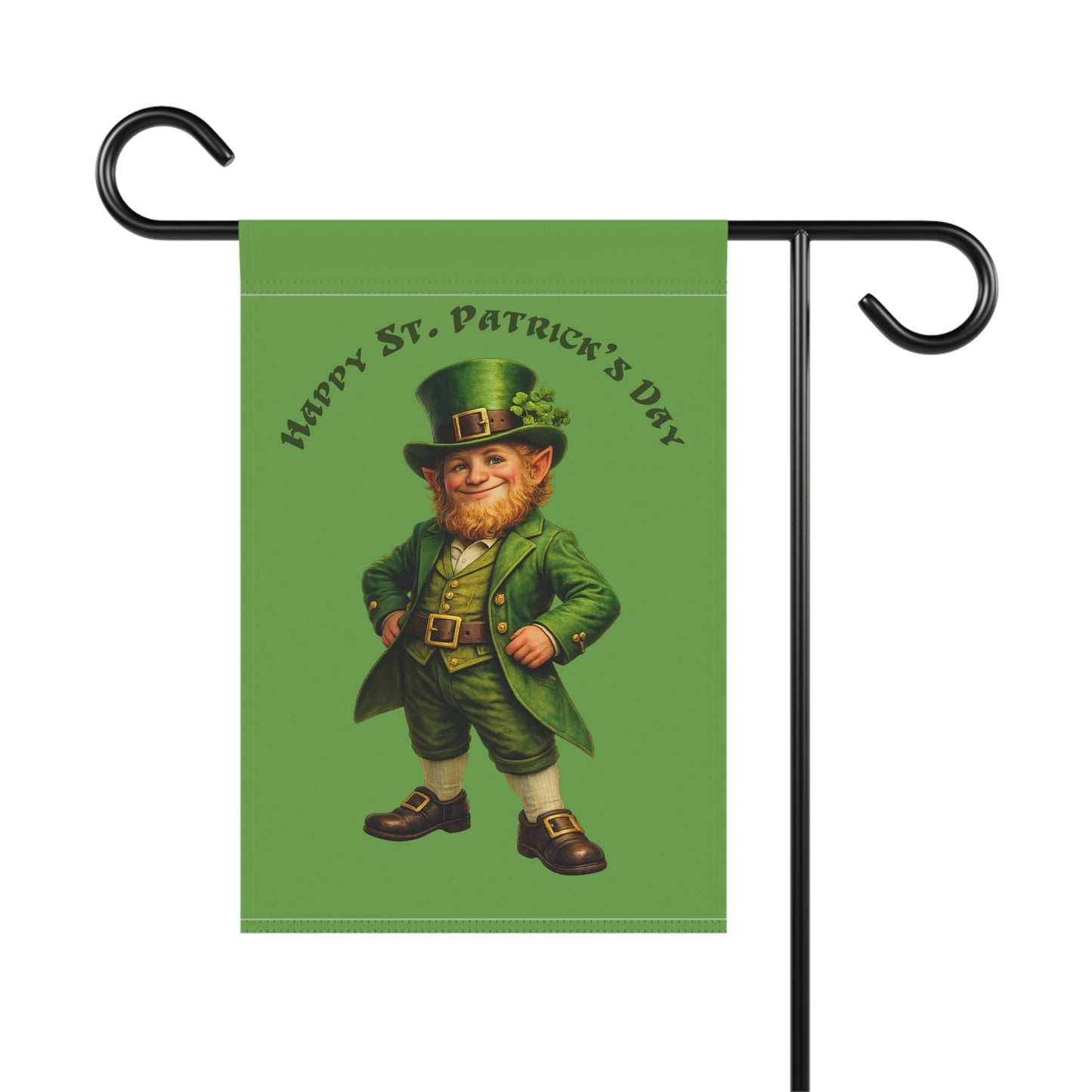 Happy St. Patrick’s Day Leprechaun Garden Flag | Irish Leprechaun Yard Flag | Green St Patrick’s Day Outdoor Decor | Spring Garden Flag