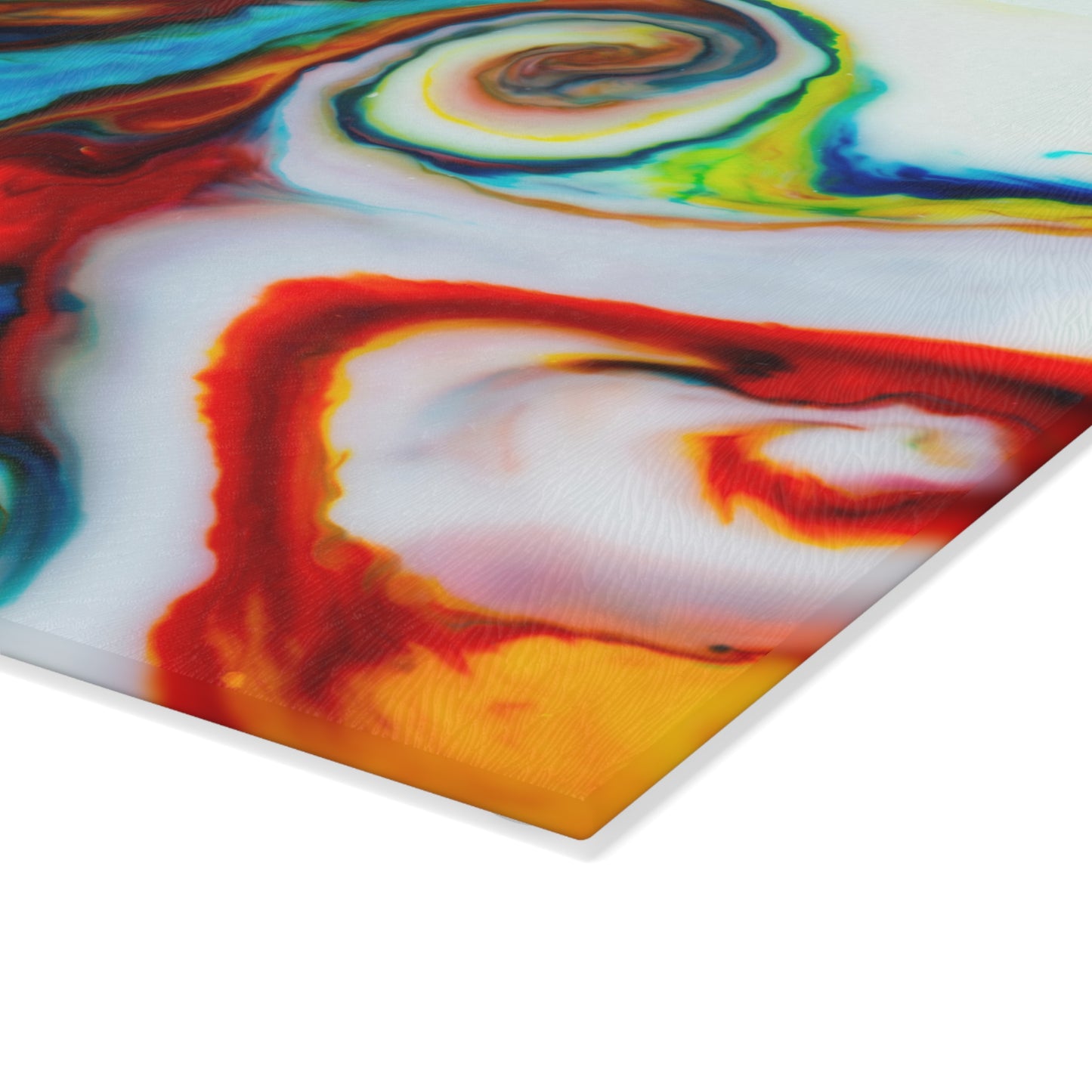 Abstract Color Swirl Cutting Board | Marbleized Pour Art