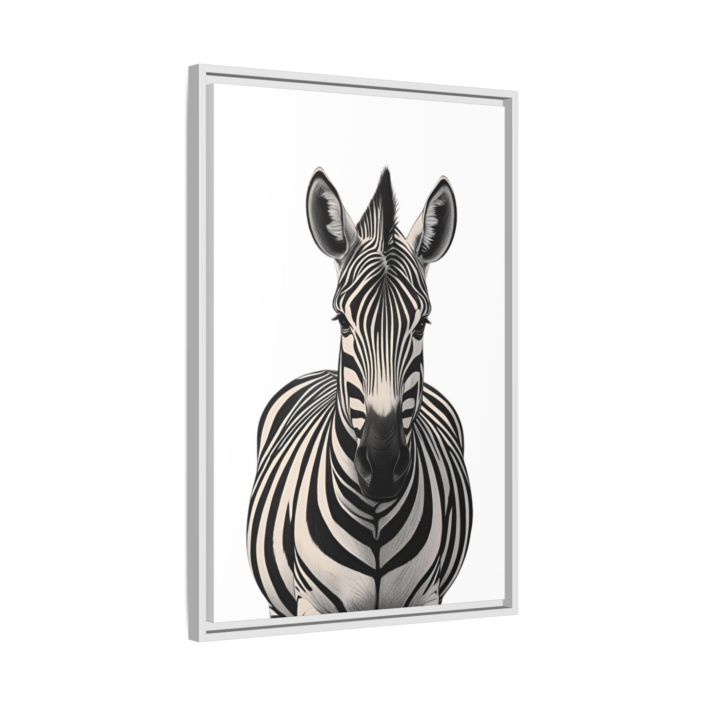 Striking Zebra Wall Art Black & White Wildlife Photography Print, Safari Animal Home Decor, Zebra Lover Nursery Room Gift