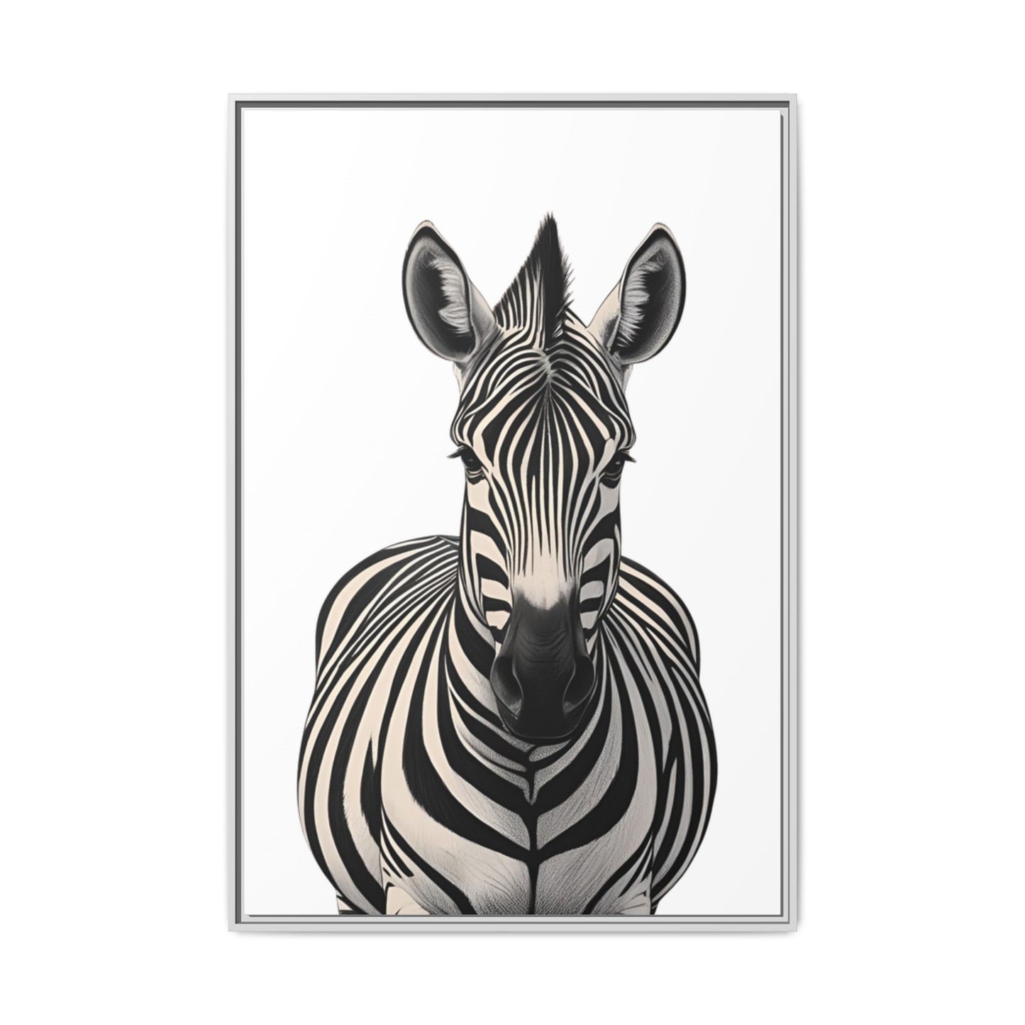 Striking Zebra Wall Art Black & White Wildlife Photography Print, Safari Animal Home Decor, Zebra Lover Nursery Room Gift