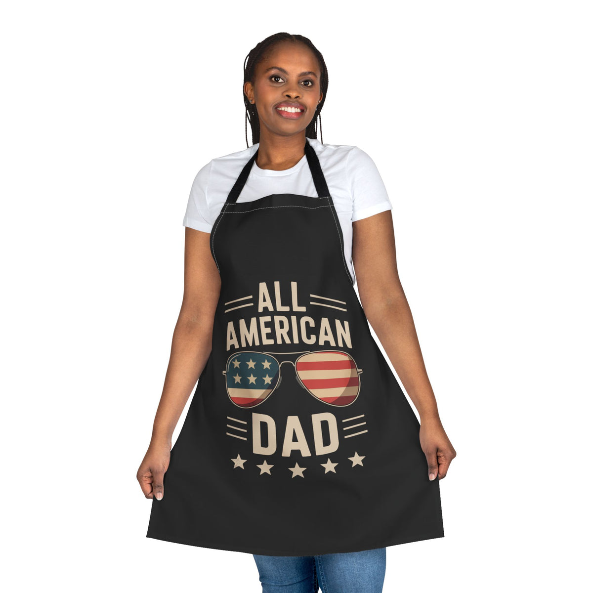 Patriotic BBQ Apron for Dads - Perfect for Grilling, Father's Day Gift, All-American Vibes