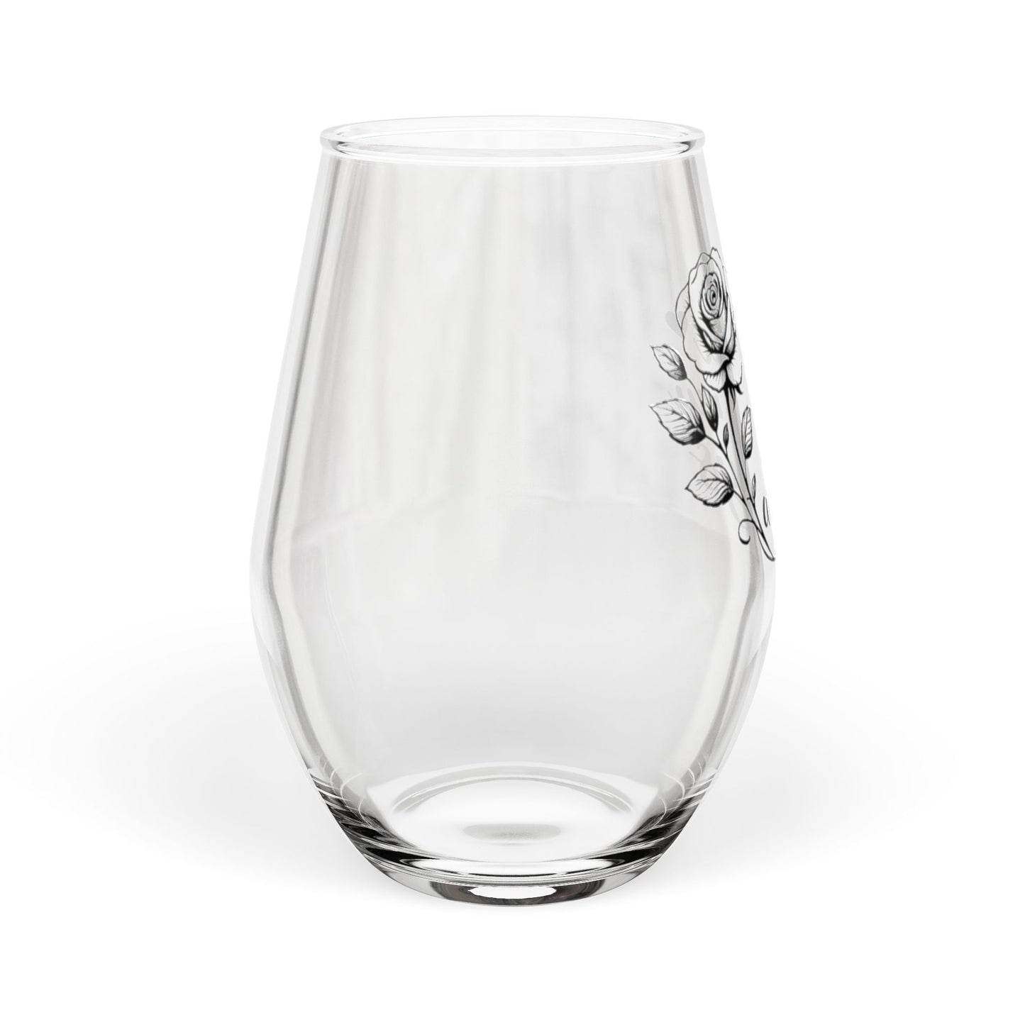 You Are My Always Stemless Wine Glass, Rose Script 11.75oz