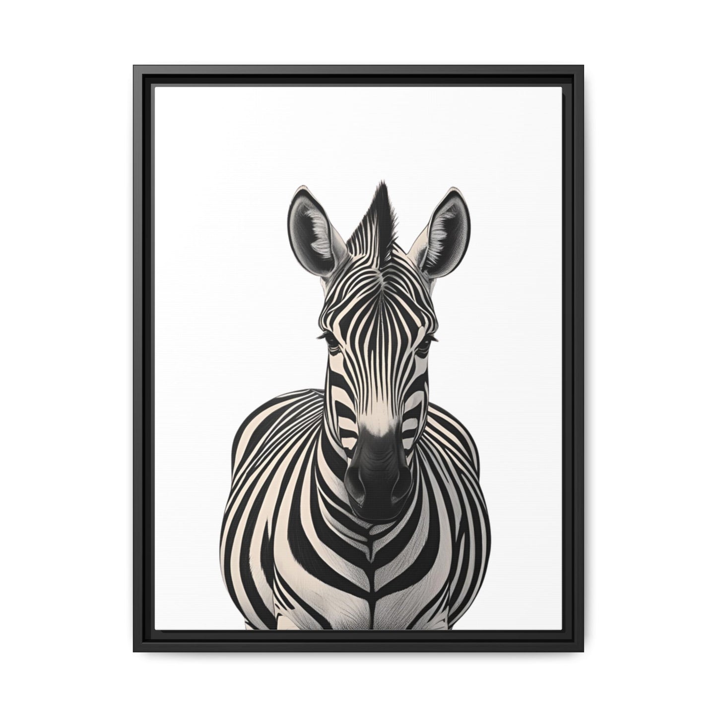 Striking Zebra Wall Art Black & White Wildlife Photography Print, Safari Animal Home Decor, Zebra Lover Nursery Room Gift