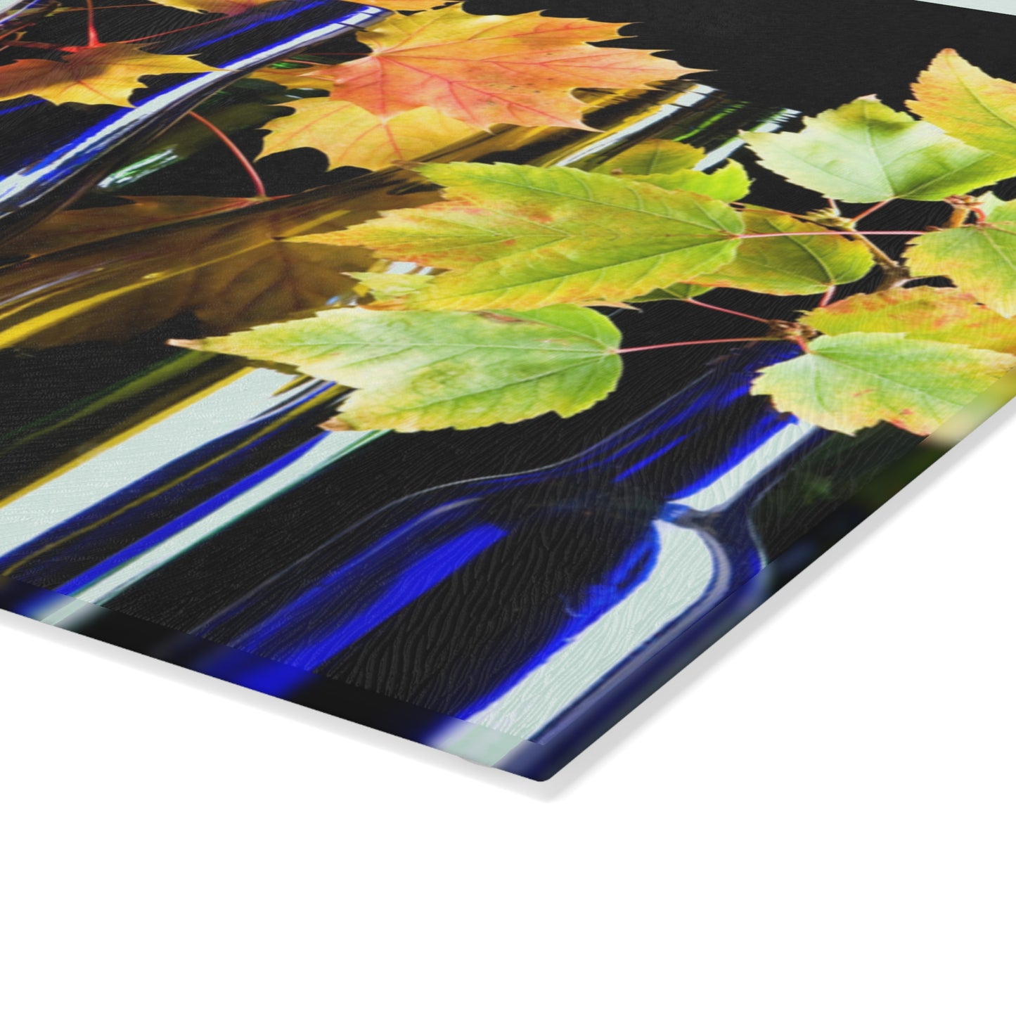 Autumn Wine Glass Cutting Board | Elegant Fall Kitchen Decor