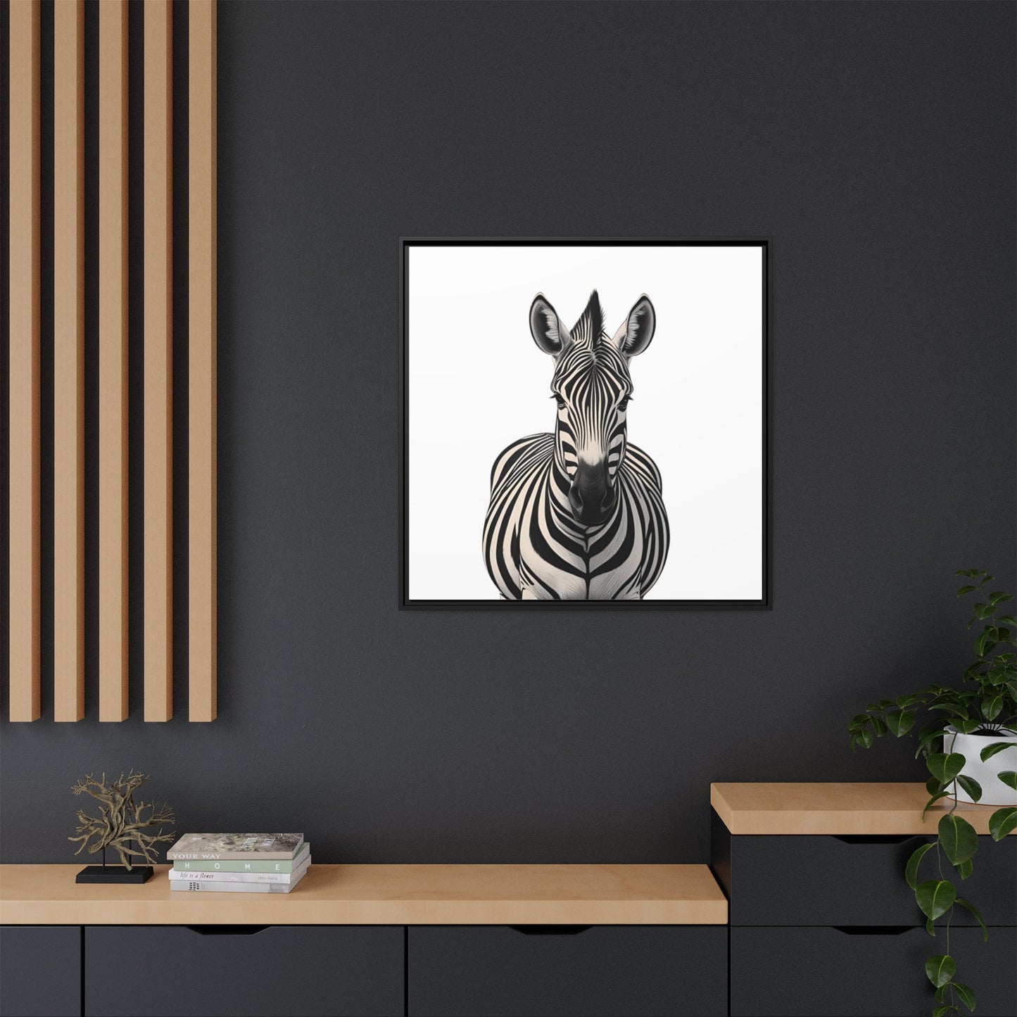 Striking Zebra Wall Art Black & White Wildlife Photography Print, Safari Animal Home Decor, Zebra Lover Nursery Room Gift