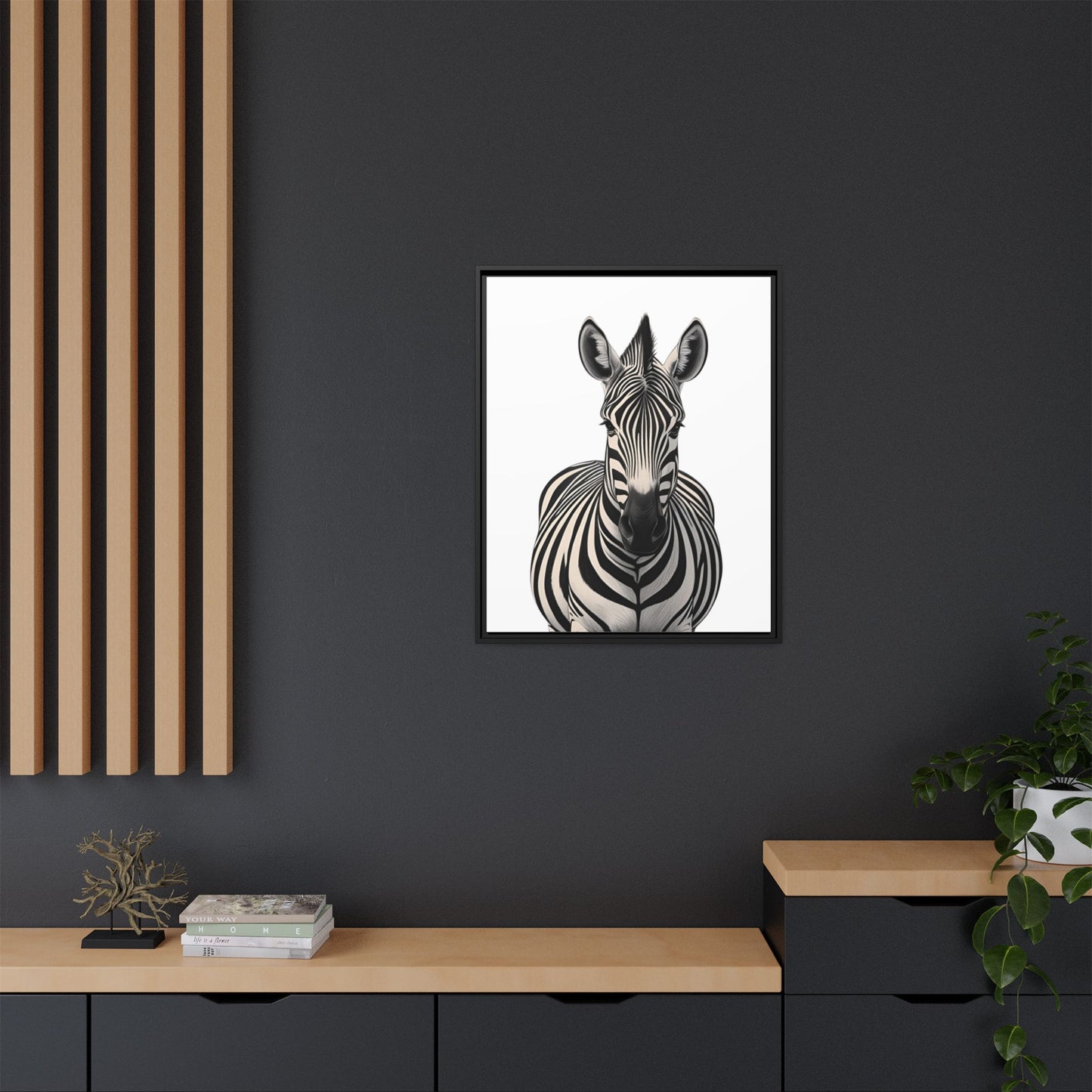 Striking Zebra Wall Art Black & White Wildlife Photography Print, Safari Animal Home Decor, Zebra Lover Nursery Room Gift