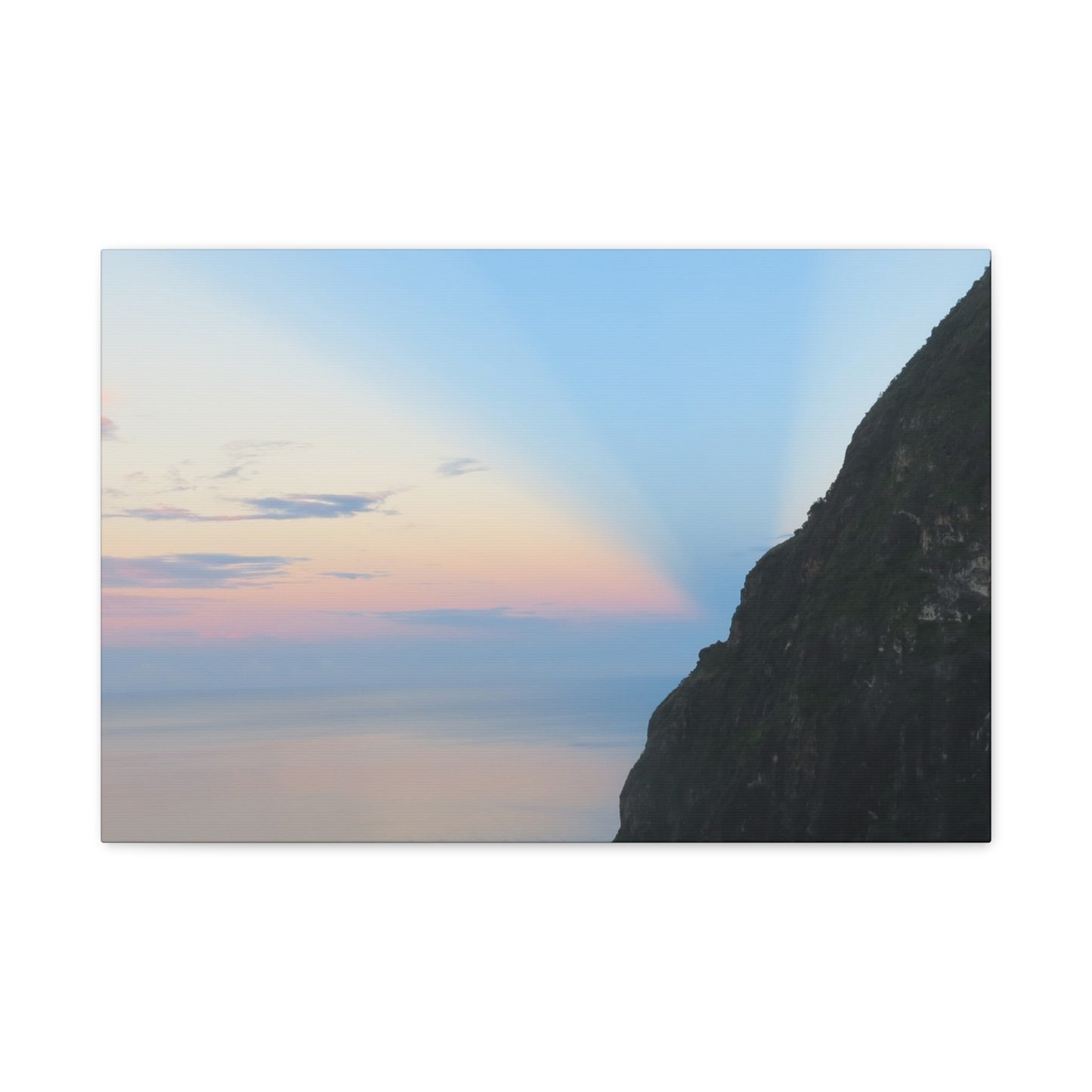 Mountainous landscape with a colorful sky