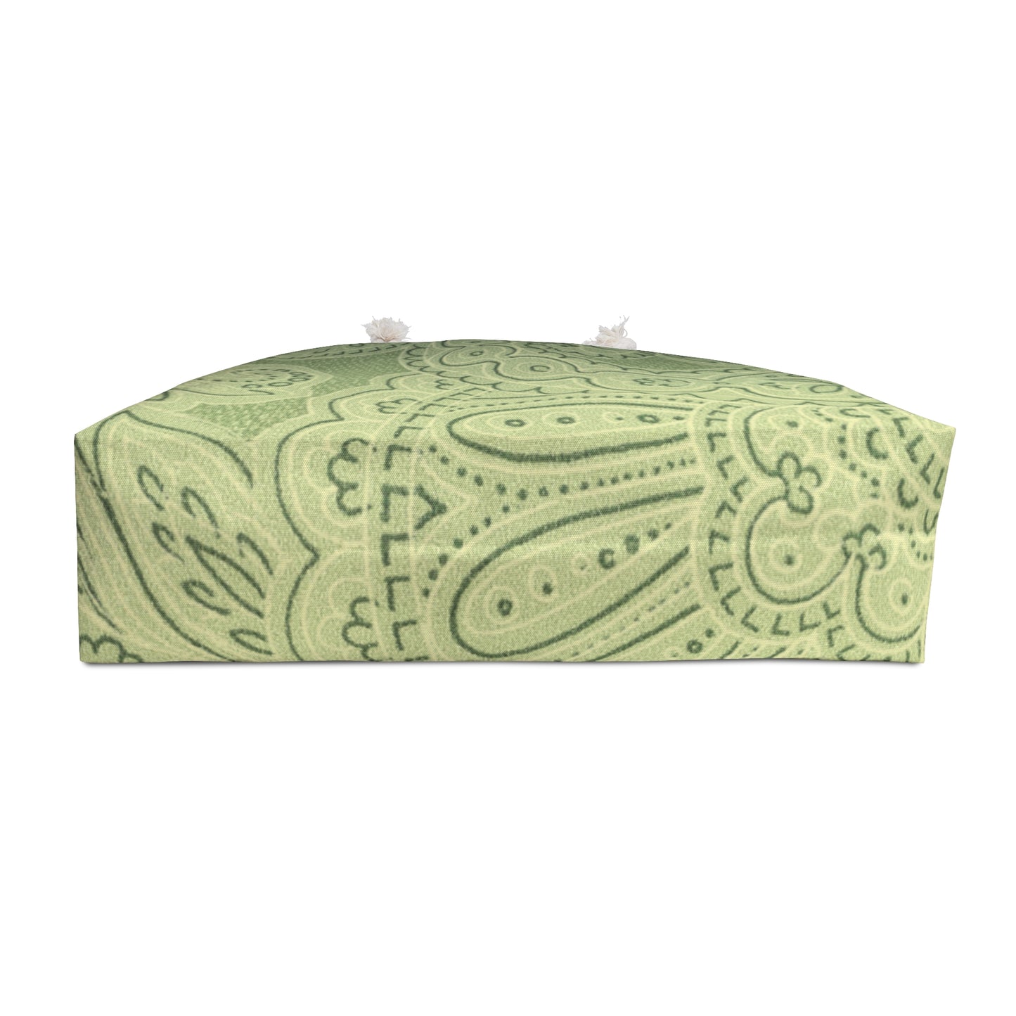 Green bandana-style bandage on a white background