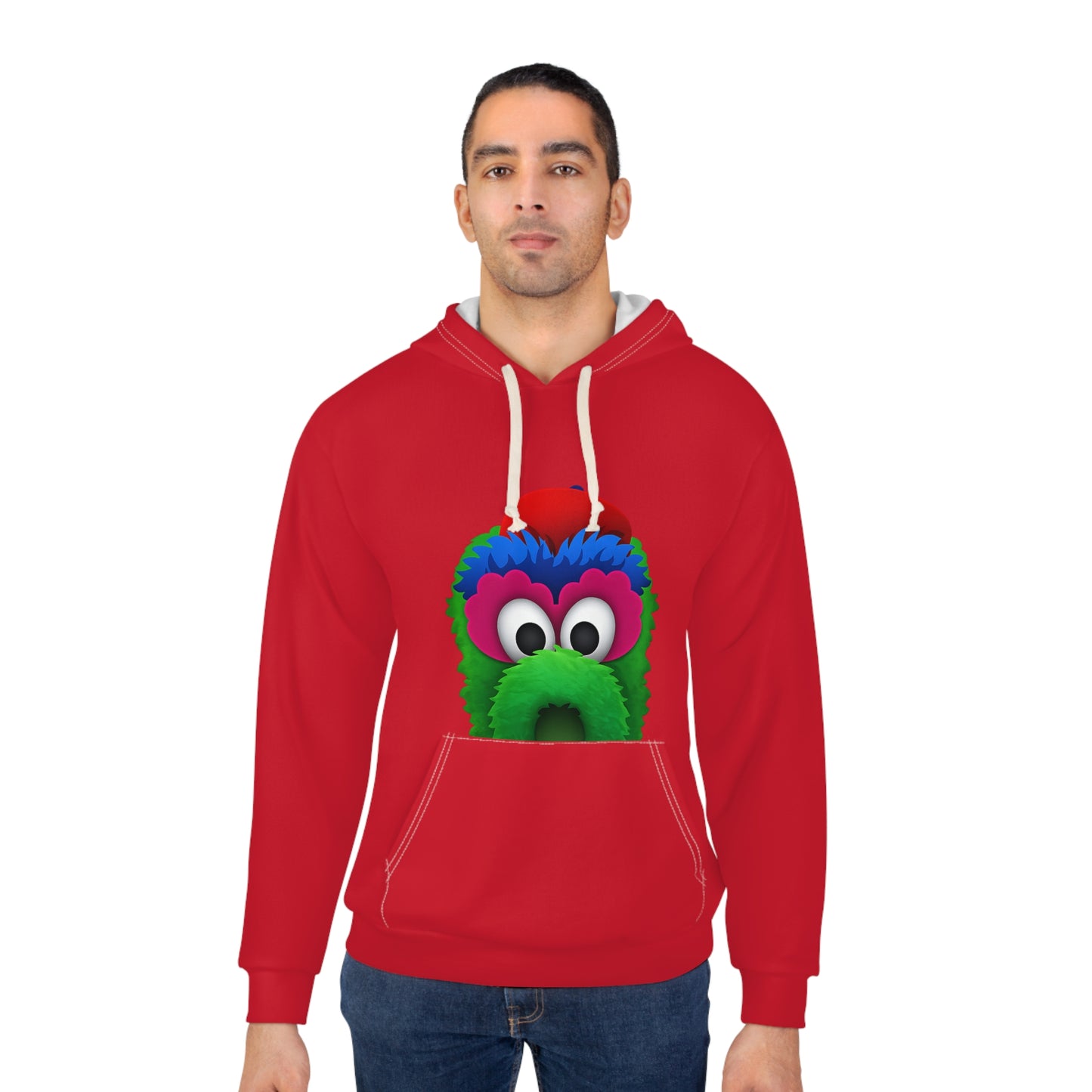 Colorful Fuzzy Monster Hoodie |  Pullover |Baseball Mascot