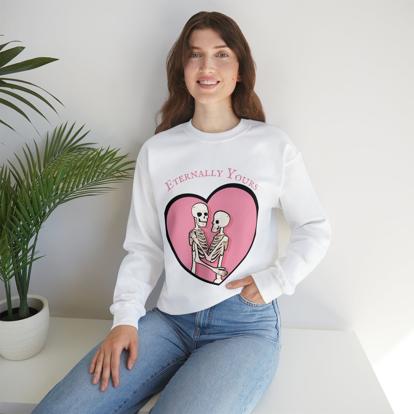 Skeleton Love Wedding Anniversary Halloween Sweatshirt