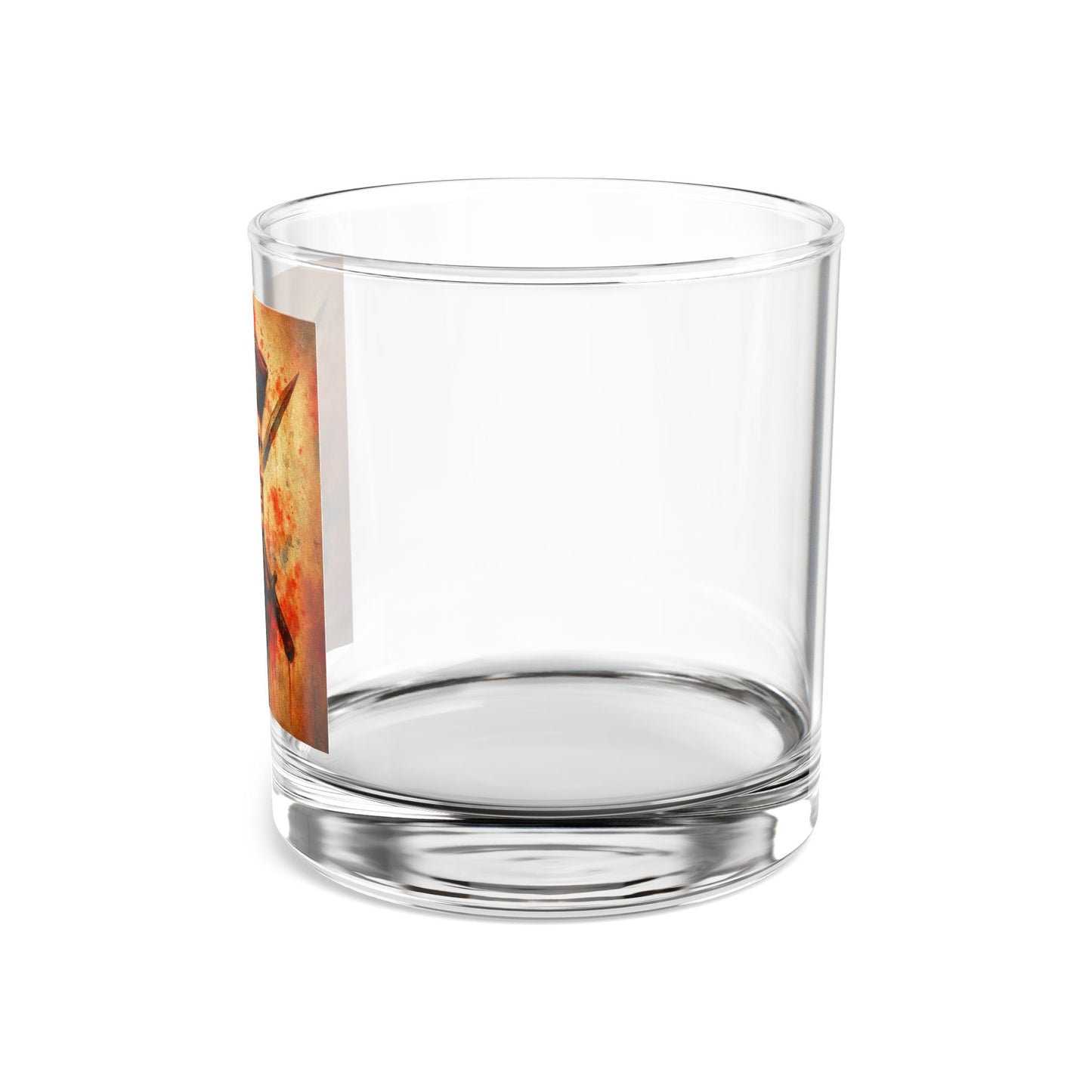 Patriot Pop Surrealism Whiskey Glass – New England Warrior Art Rocks Glass