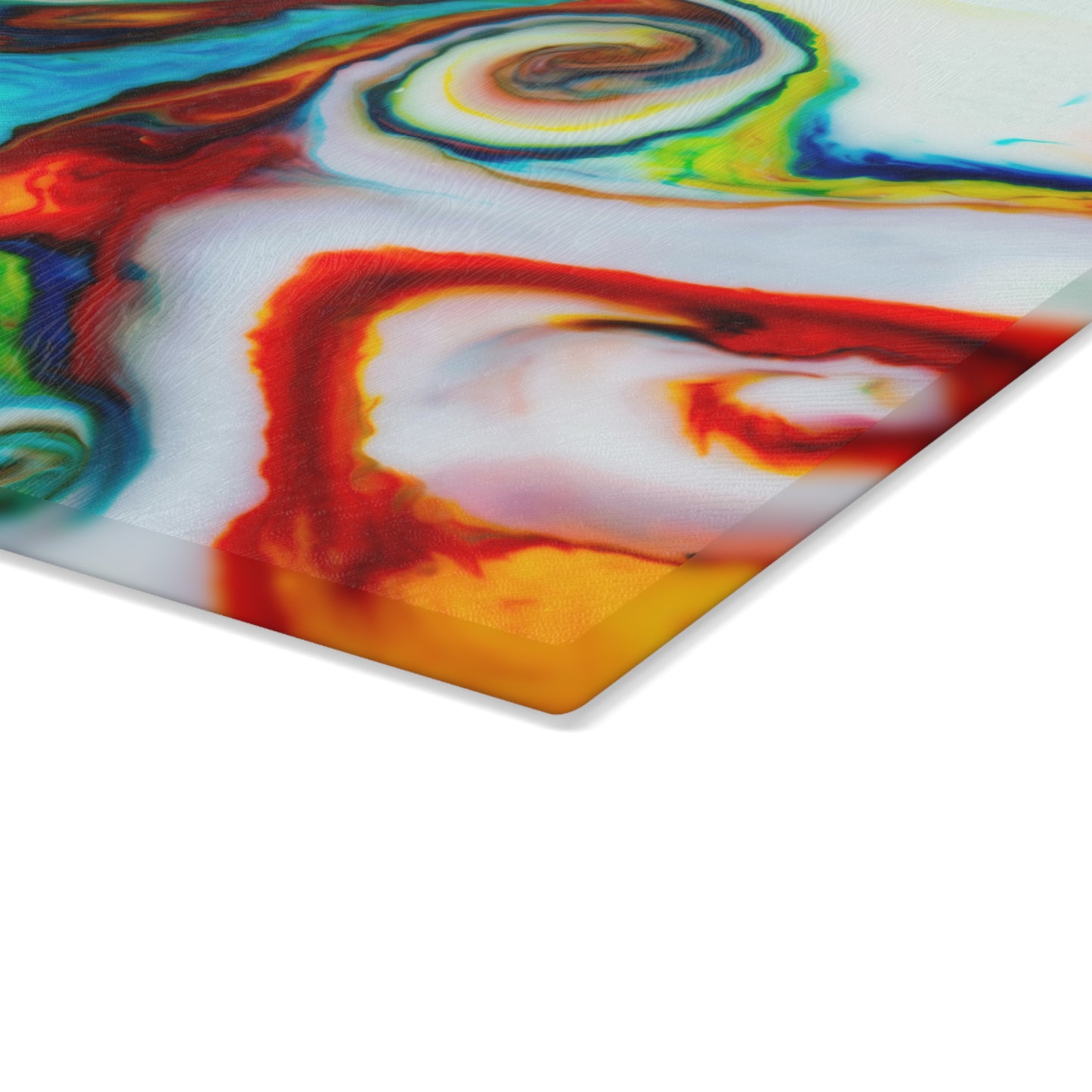 Abstract Color Swirl Cutting Board | Marbleized Pour Art