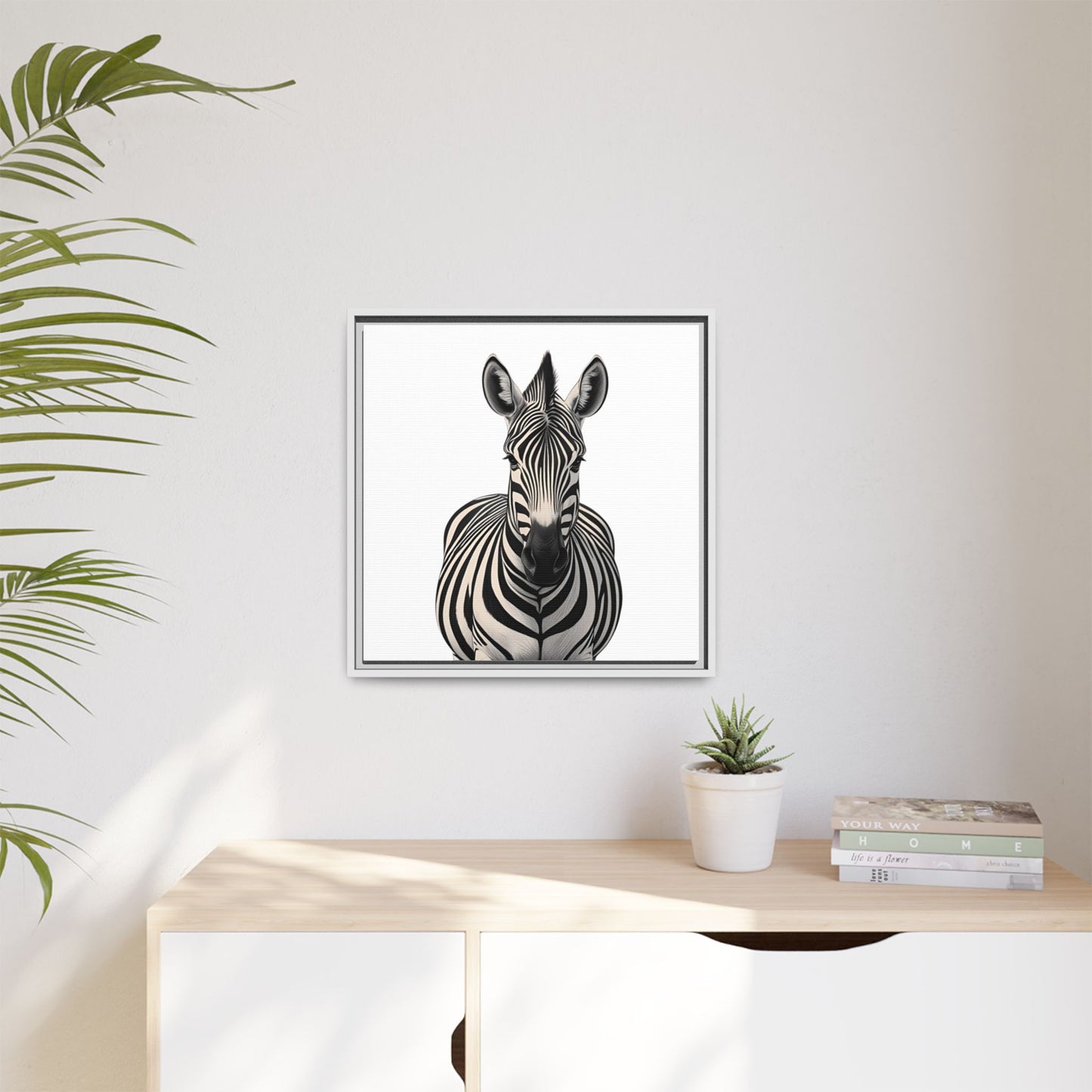Striking Zebra Wall Art Black & White Wildlife Photography Print, Safari Animal Home Decor, Zebra Lover Nursery Room Gift